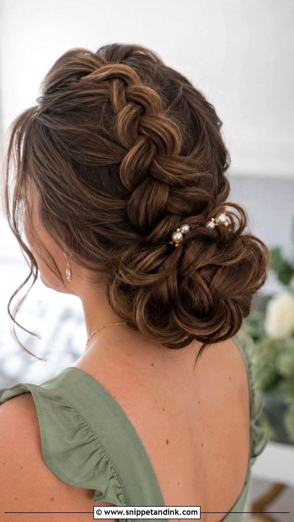 Dutch Braid Bun - Snippet and Ink - 25 Wedding Party Hairstyles