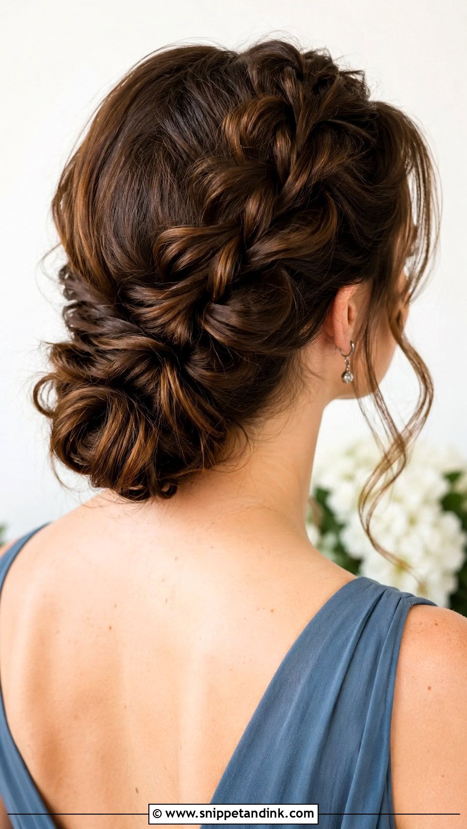 Dutch Braid Bun Bridesmaid Updo - Snippet and Ink - 20 Simple Easy Updo Wedding Hairstyles Medium Length Bridesmaid