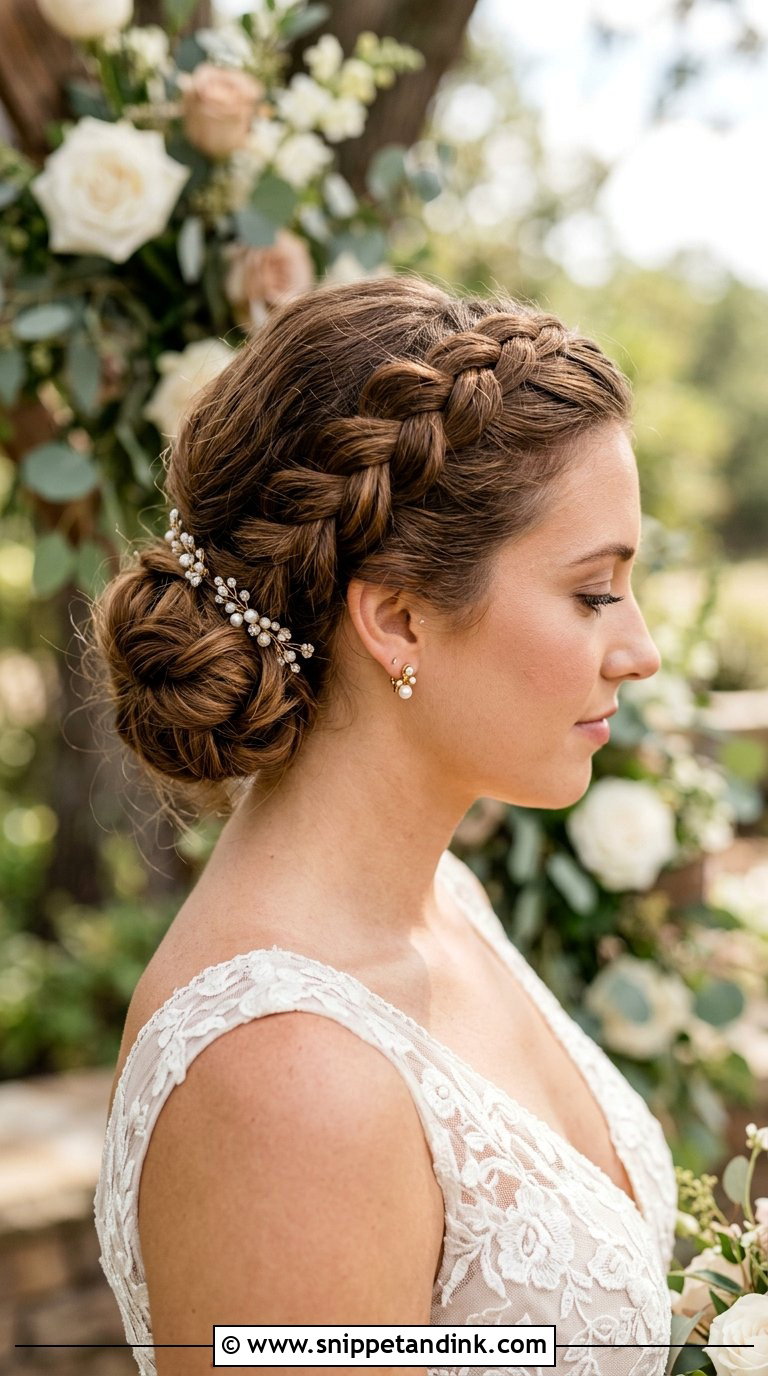 Dutch Braid Bun Updo - Snippet and Ink - 20 Bridal Wedding Hair Updo Ideas