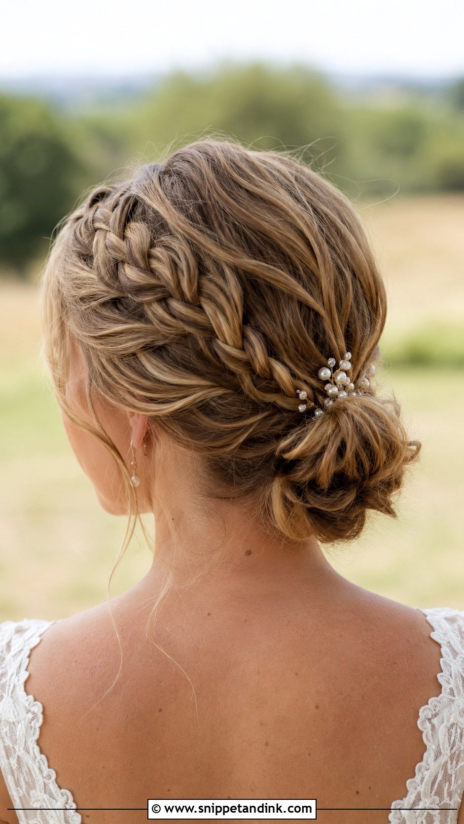 Dutch Braid Bun for Brides - Snippet and Ink - 25 Bride Hair Bun Ideas