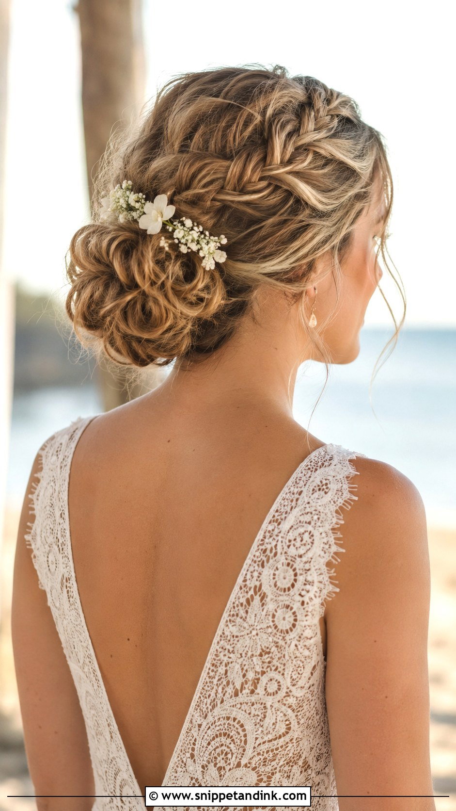 Dutch Braid Bun - Snippet and Ink - 20 Beach Wedding Hair Updo Ideas
