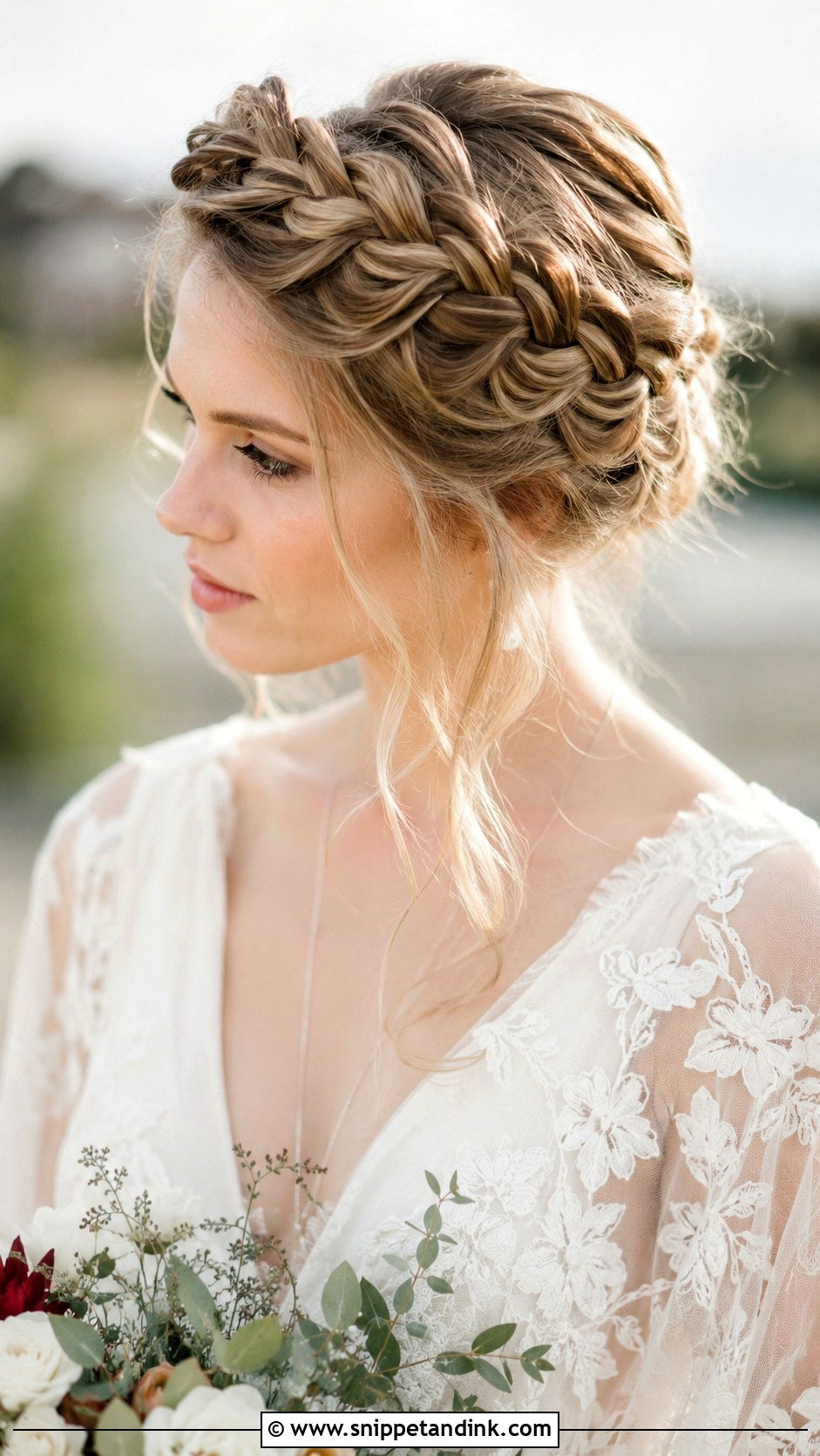 Dutch Braid Crown - Snippet and Ink - 25 Wedding Hair Braid Ideas