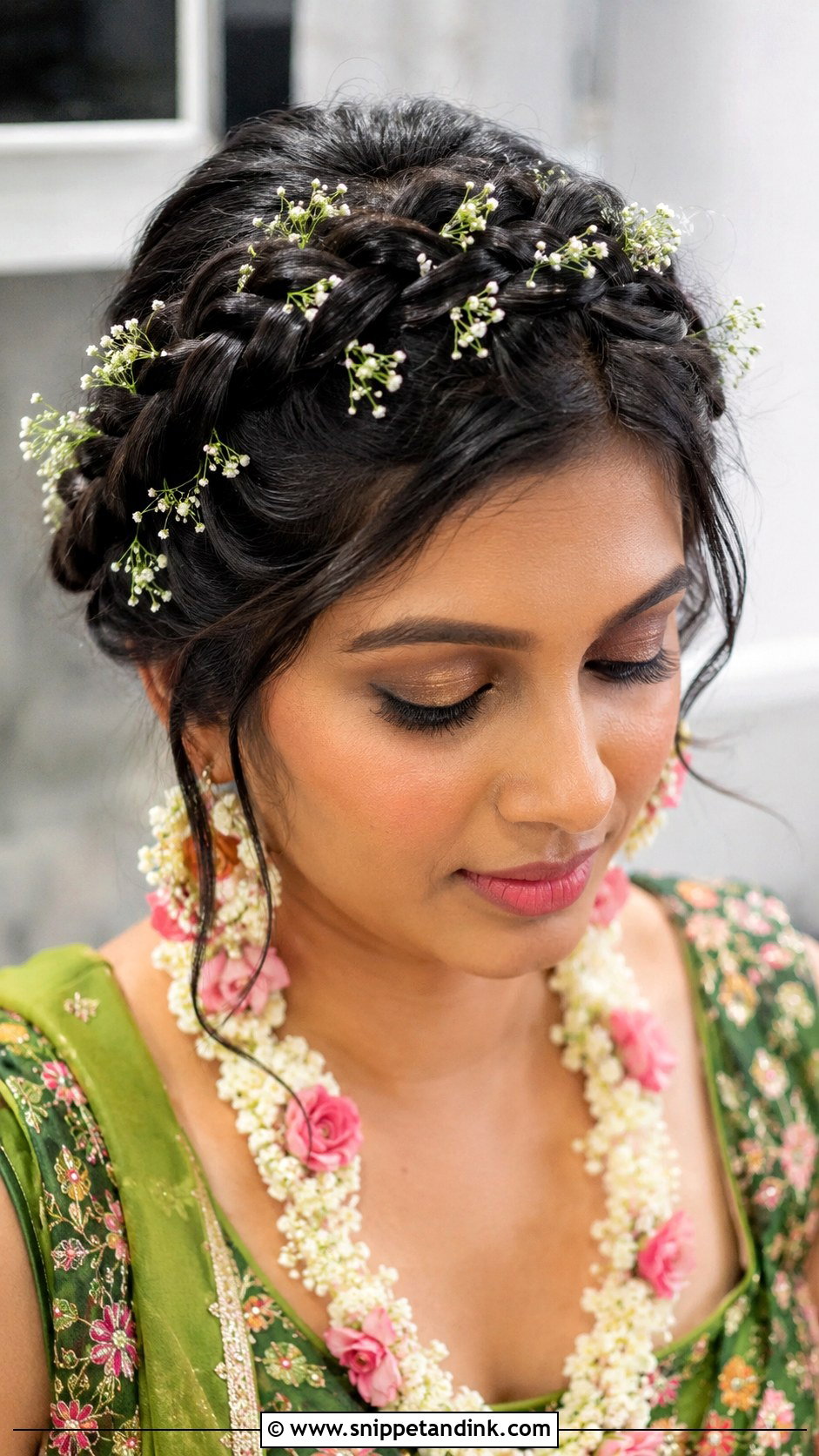 Dutch Braid Crown - Snippet and Ink - 30 Indian Hairstyles for Weddings