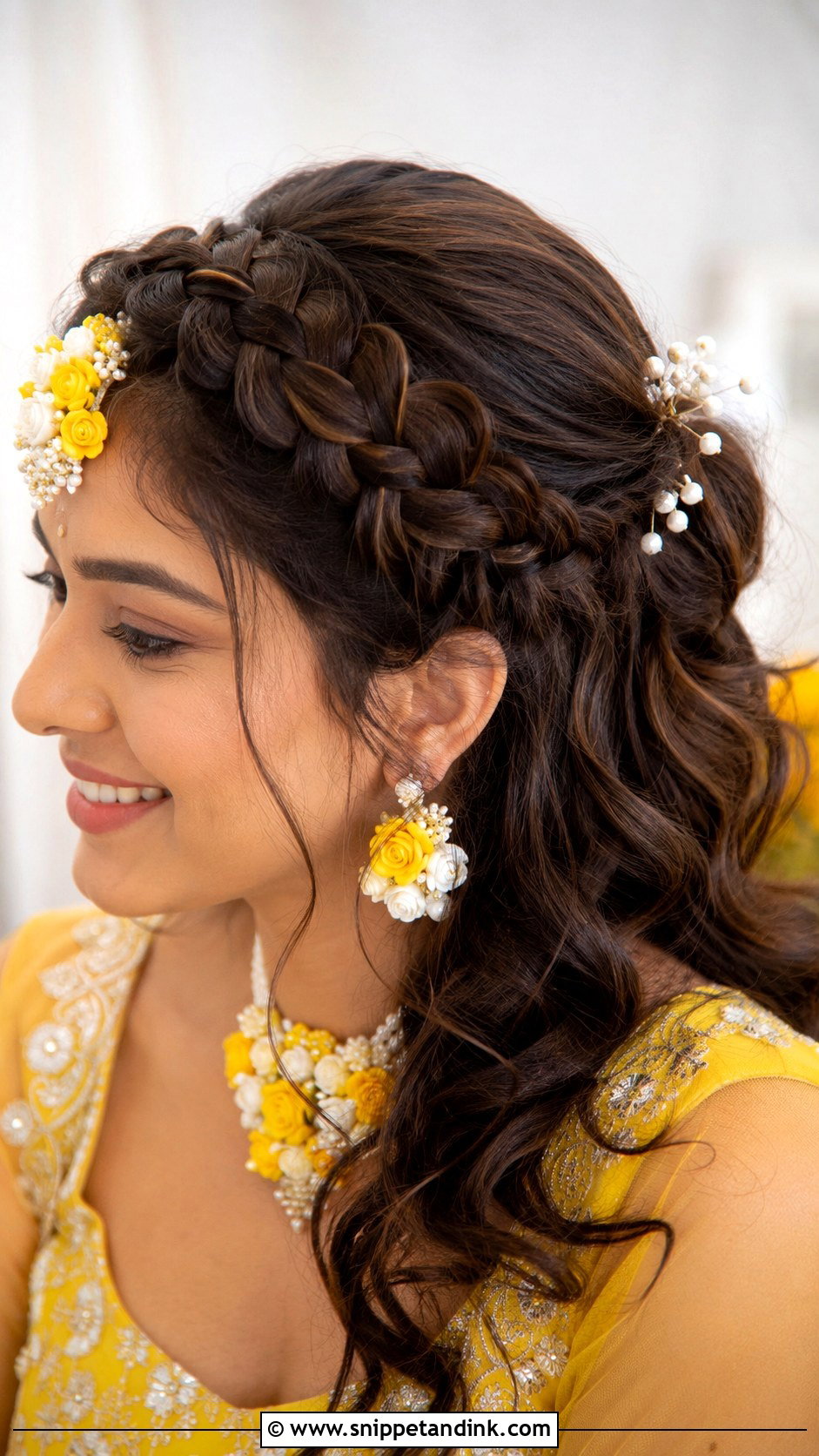 Dutch Braid Crown - Snippet and Ink - 20 Latest Indian Wedding Bridal Hairstyle Ideas