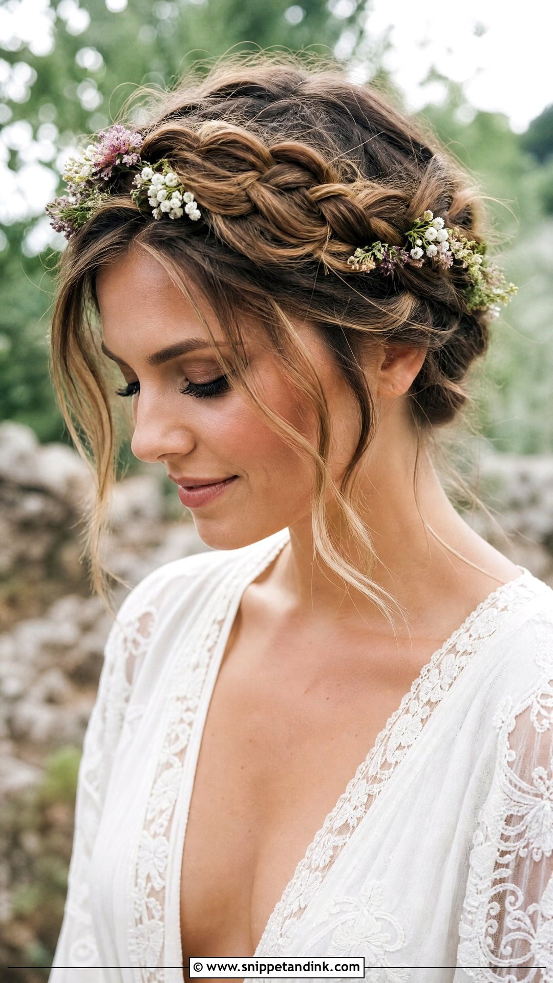 Dutch Braid Crown - Snippet and Ink - 20 Wedding Guest Hair Long Ideas