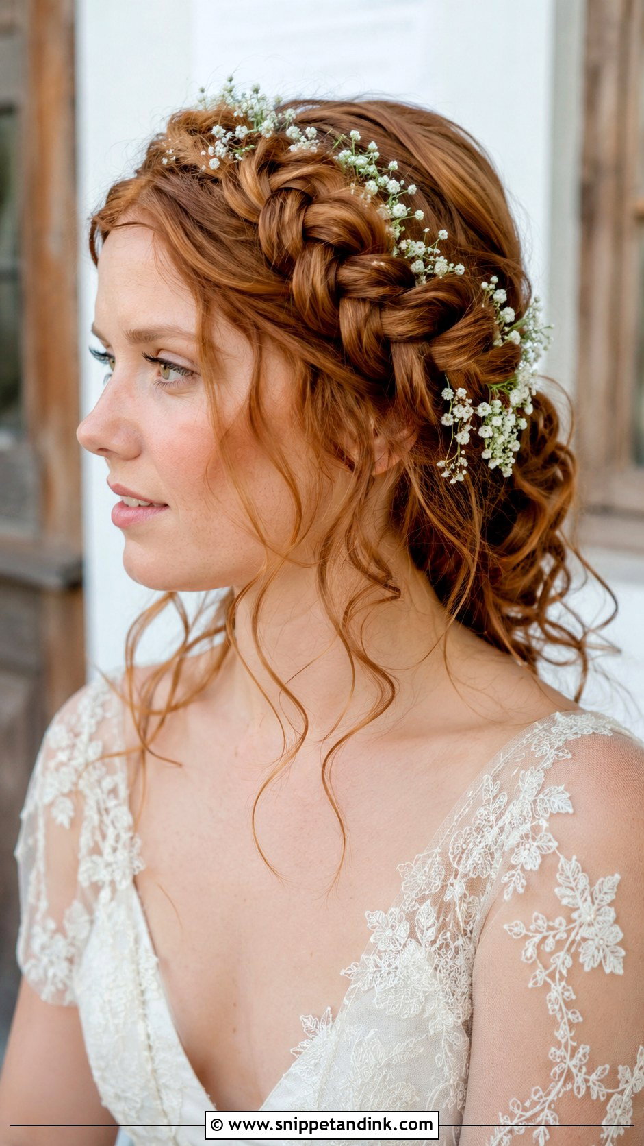 Dutch Braid Crown - Snippet and Ink - 20 Winter Wedding Hairstyles
