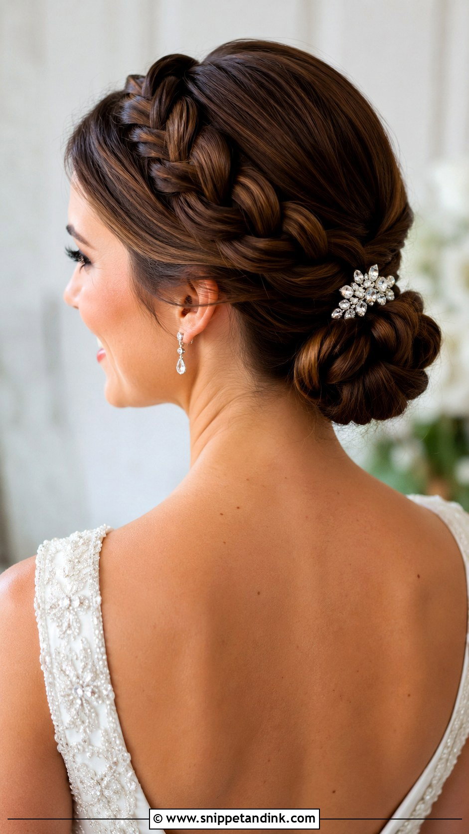Dutch Braid Crown Updo - Snippet and Ink - 20 Bridal Updo with Braid Ideas
