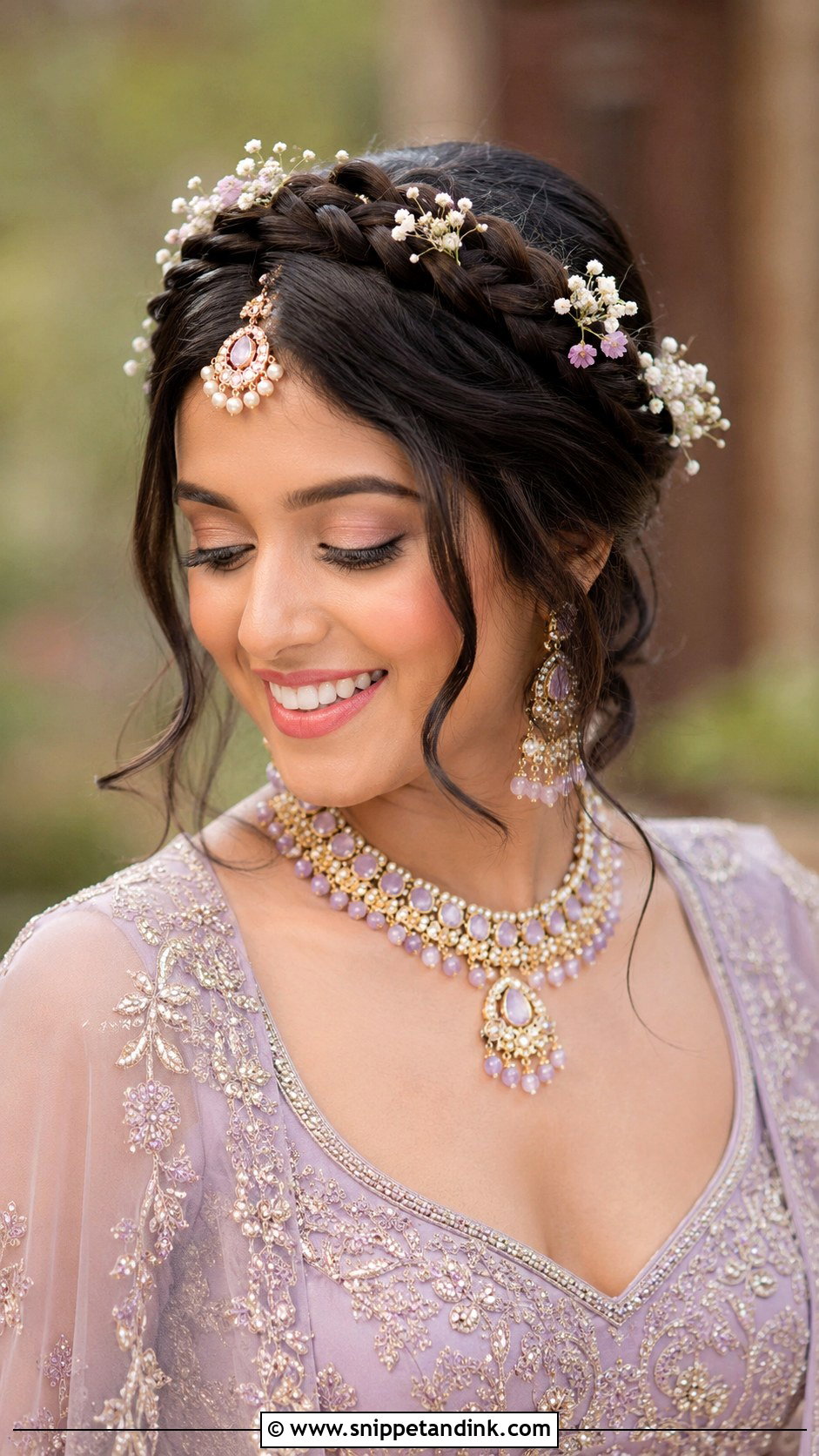 Dutch Braid Crown for Bride - Snippet and Ink - 30 Indian Bridal Dulhan Hairstyles