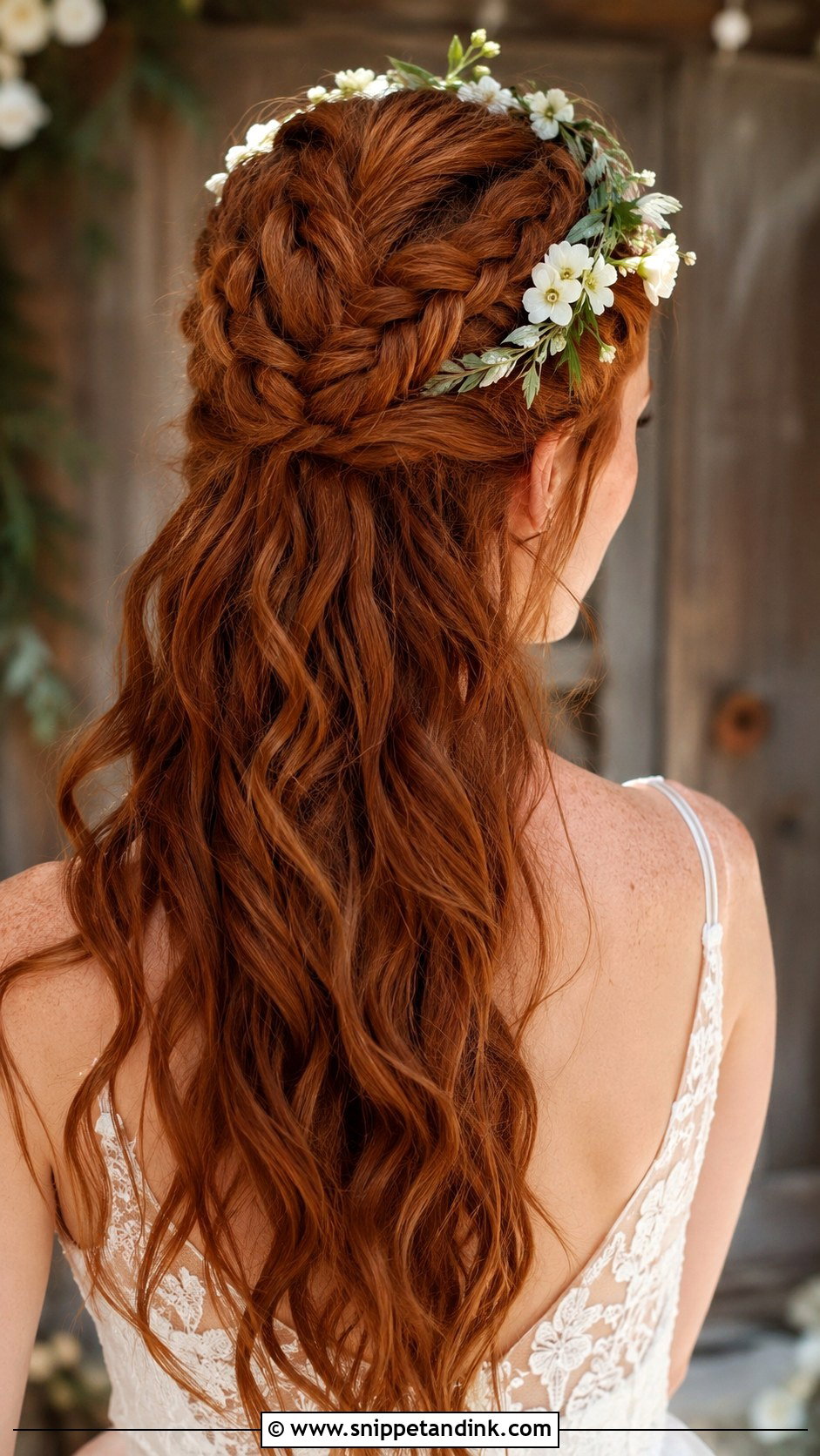 Dutch Braid Half Up Bridal Style - Snippet and Ink - 25 Half-Up Half-Down Wedding Hair Braid Ideas