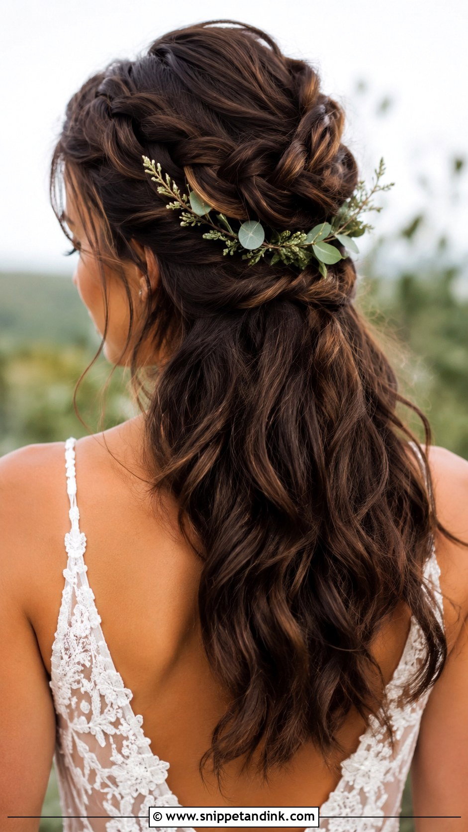 Dutch Braid Half Up Wedding Hair for Medium Hair - Snippet and Ink - 20 Medium Bridal Hair Ideas