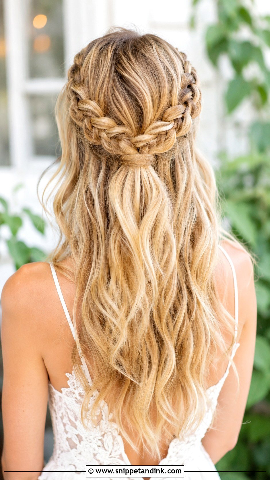 Dutch Braid Half Updo - Snippet and Ink - 20 Medium Length Hairstyles for Wedding Guest