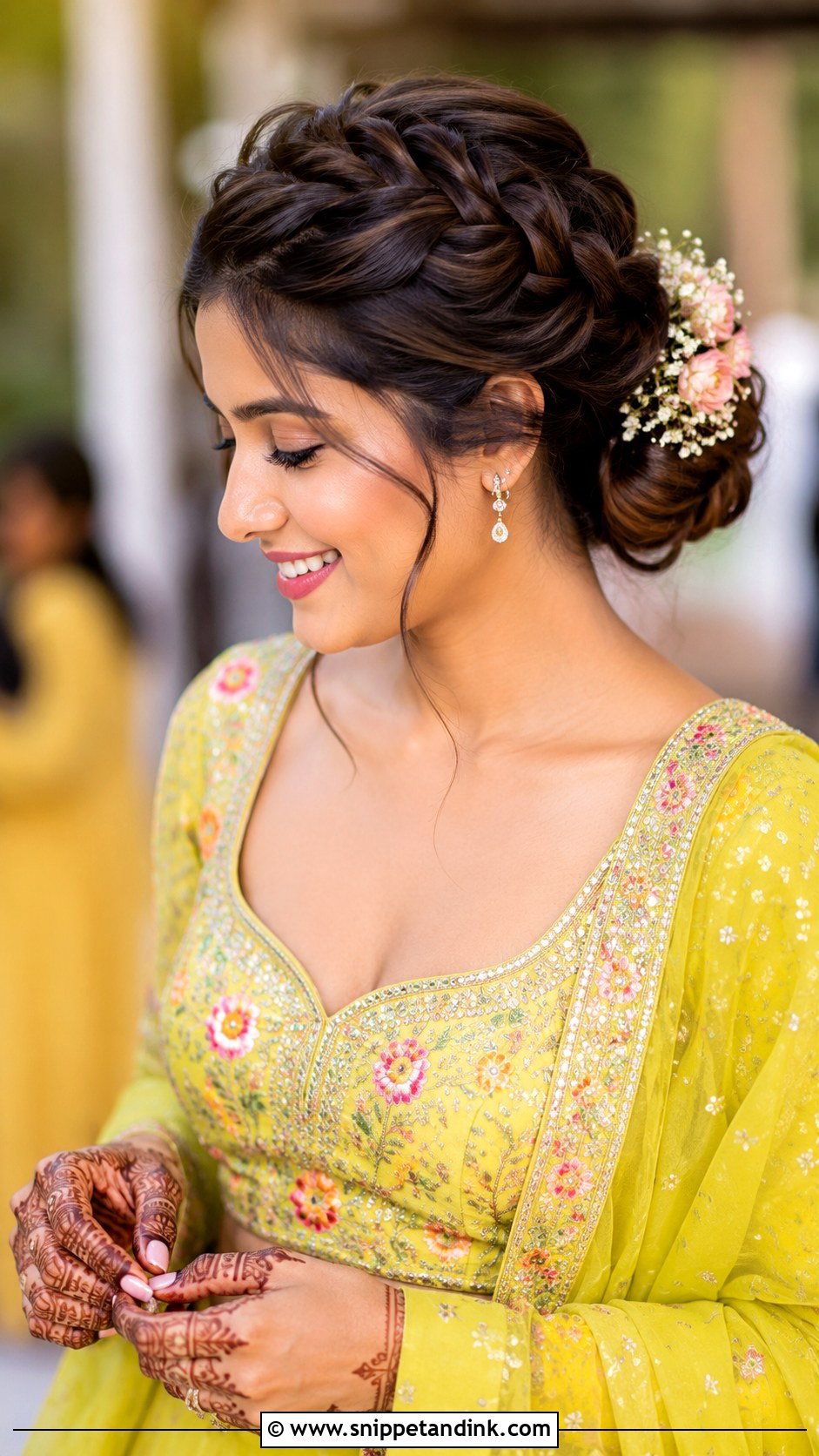 Dutch Braid Into Bun - Snippet and Ink - 20 Hair Do for Indian Wedding Ideas