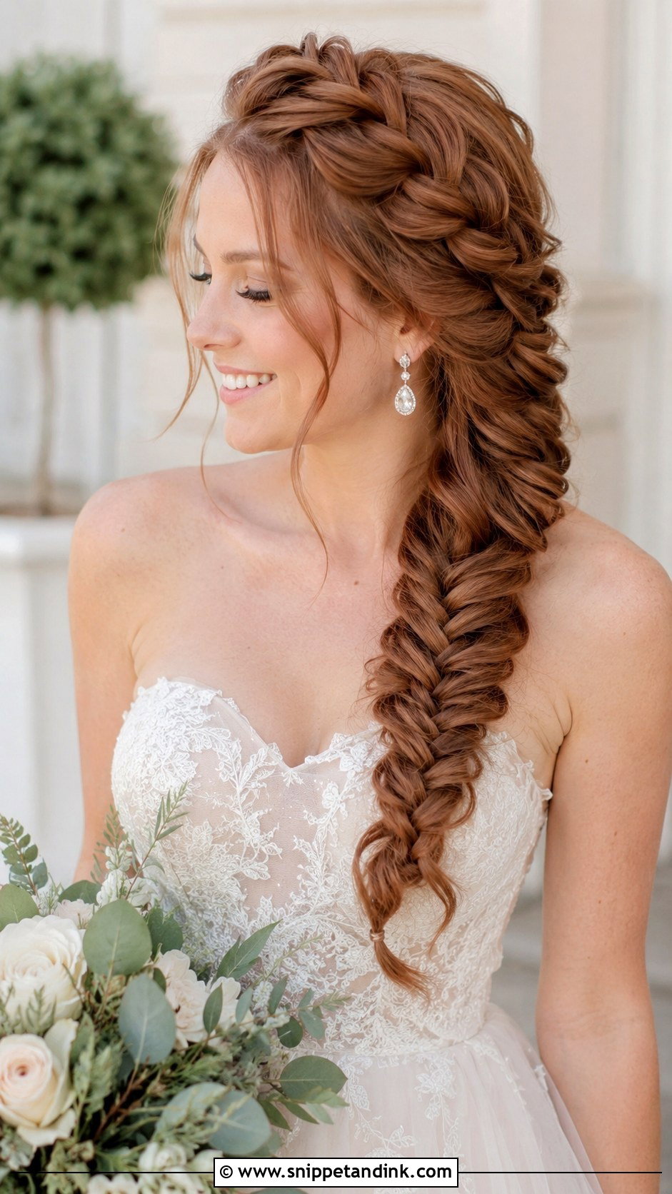 Dutch Braid Into Fishtail for Weddings - Snippet and Ink - 20 How to Duch Bride Hair Ideas