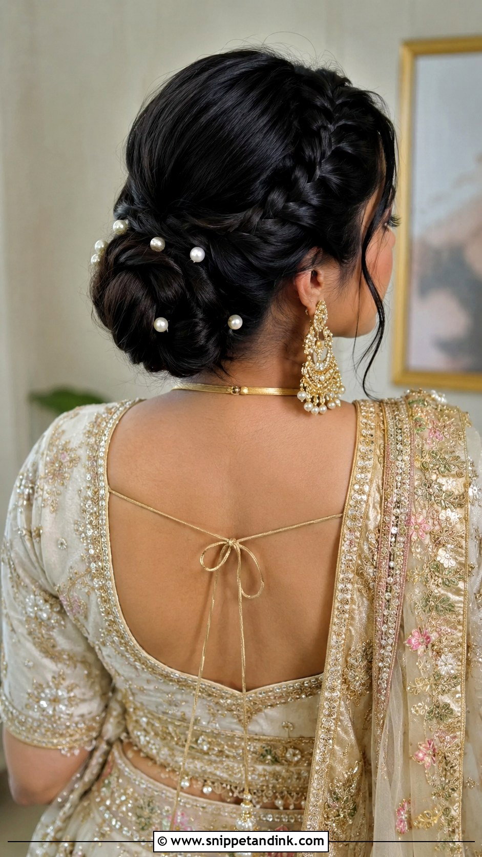 Dutch Braid Into Low Bun - Snippet and Ink - 25 Easy Simple Medium Length Hair Hairstyles for Indian Weddings