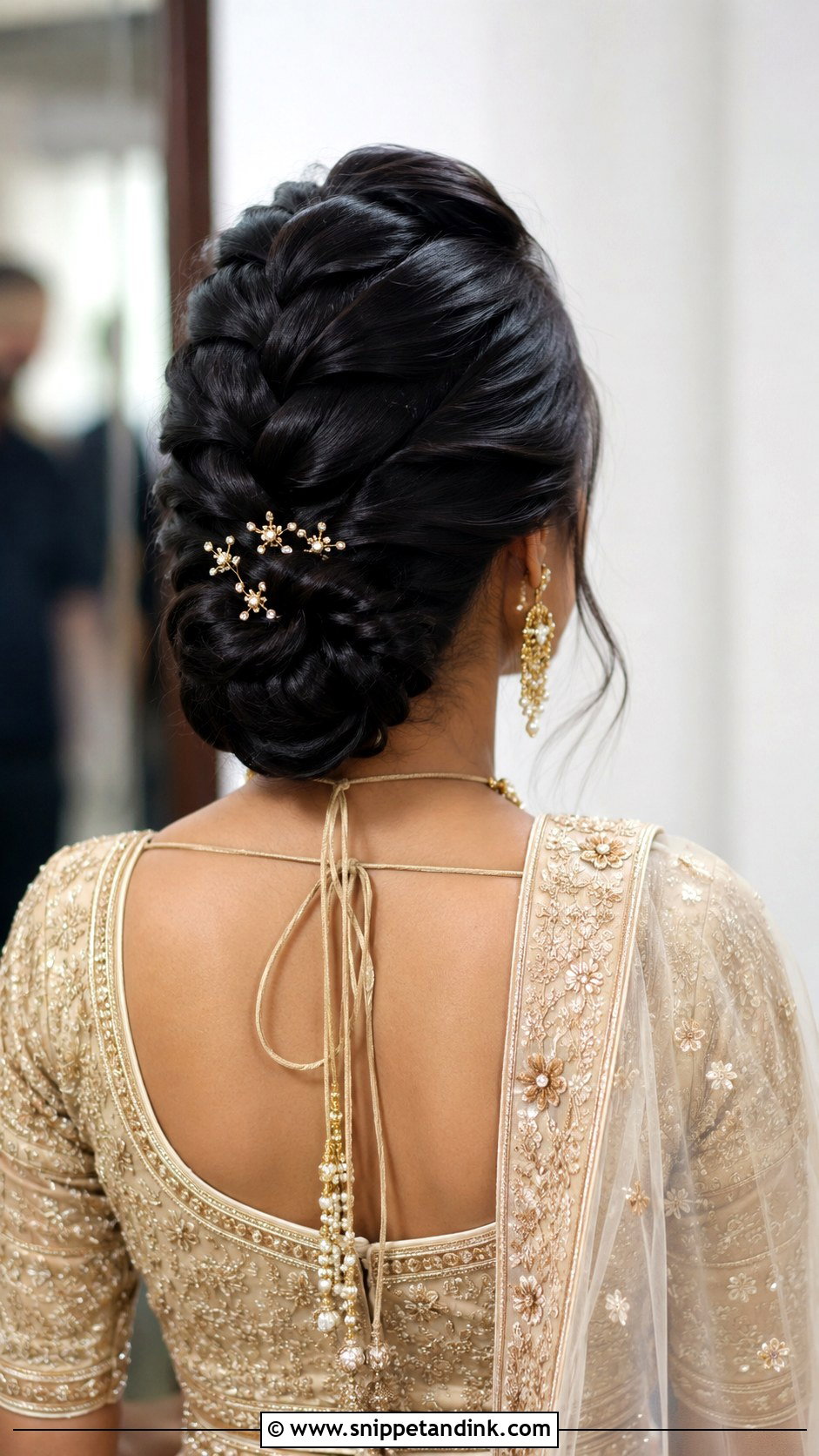 Dutch Braid Into Low Bun - Snippet and Ink - 25 Indian Braided Hairstyles for Wedding