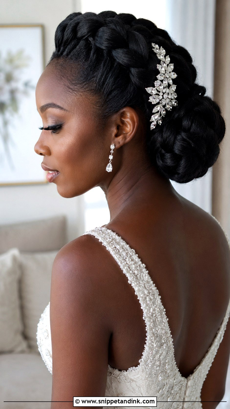 Dutch Braid Into a Sleek Low Bun - Snippet and Ink - 20 Braided Wedding Hairstyles Black Women