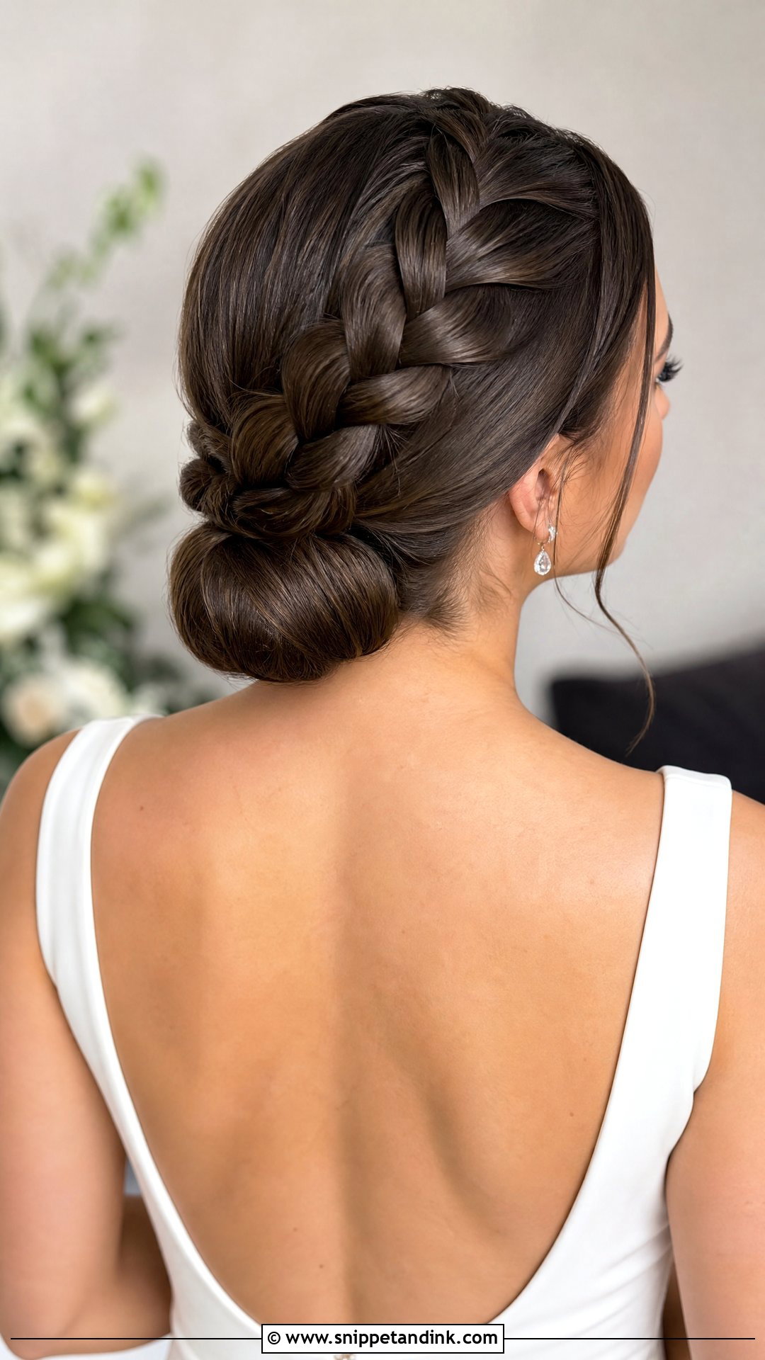 Dutch Braid Low Bun - Snippet and Ink - 25 Braided Hairstyles for Bride