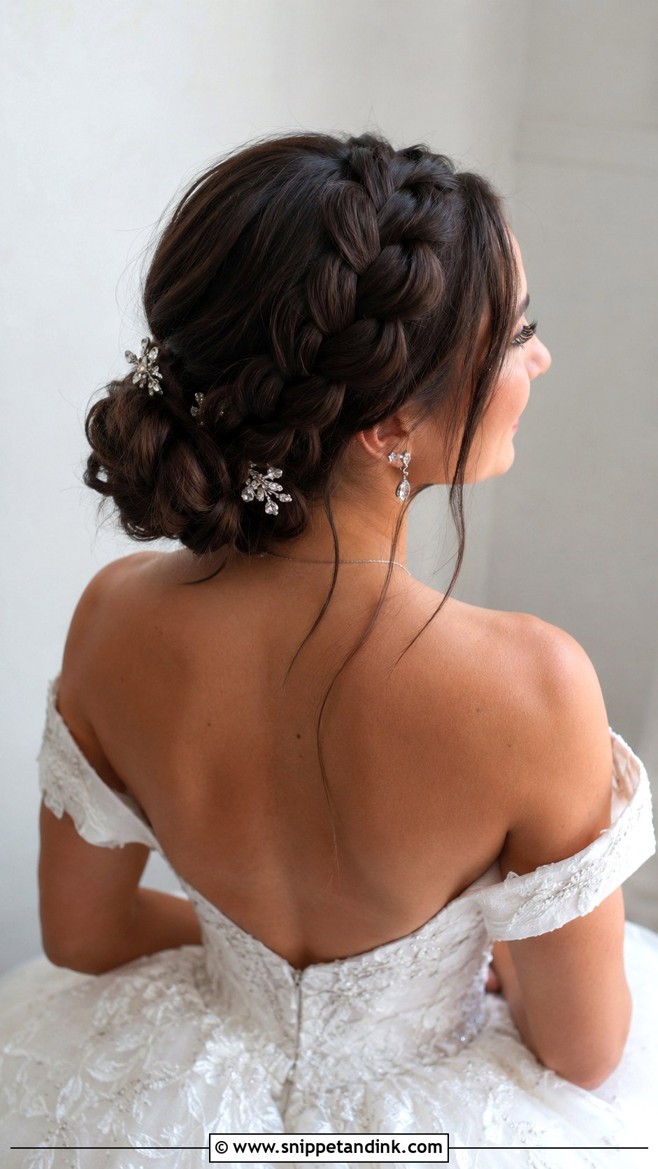Dutch Braid Low Bun - Snippet and Ink - 25 Bridal Hairstyles with Braids