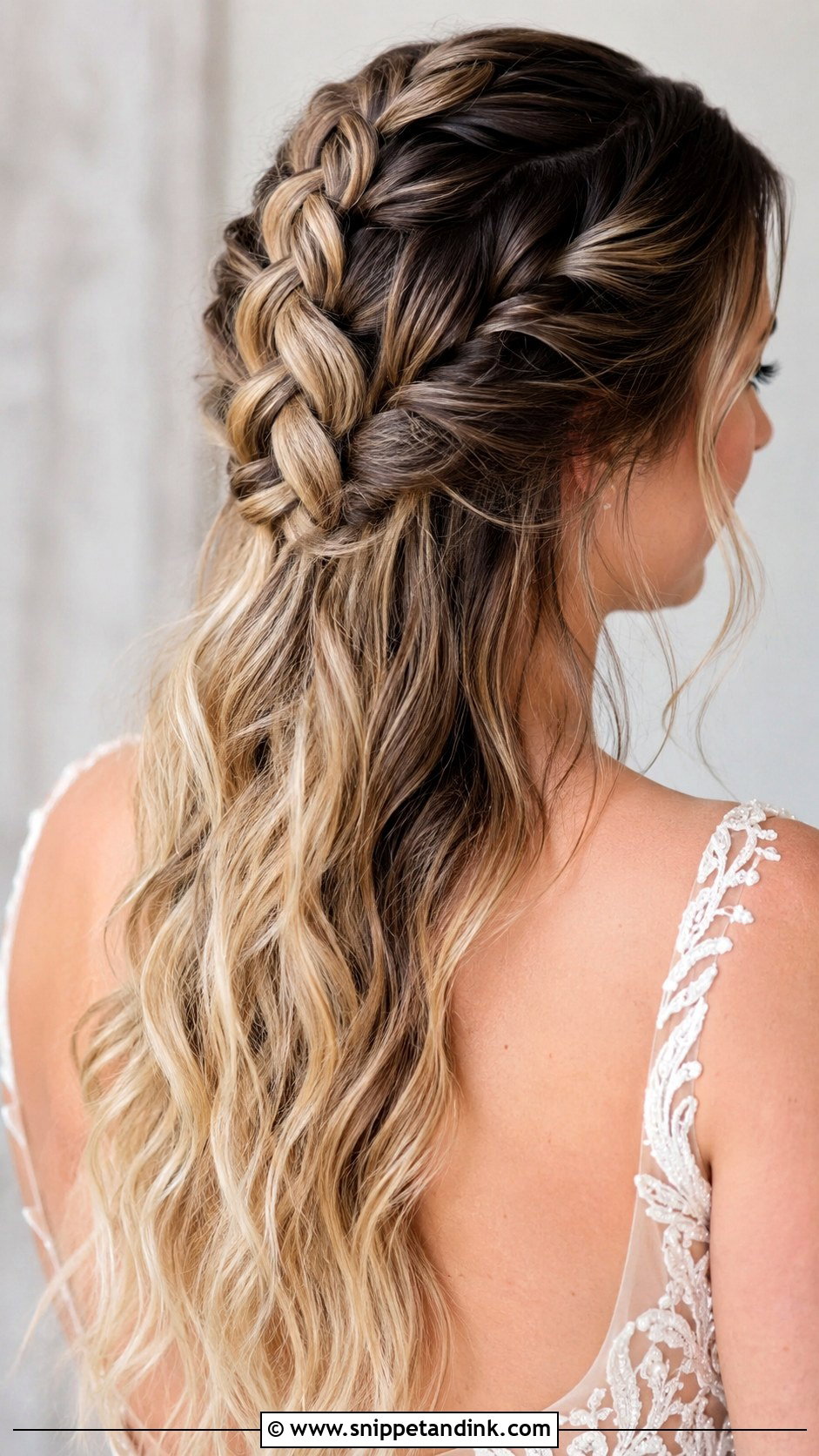Dutch Braid Ombre Bridal Hair - Snippet and Ink - 20 How to Duch Bride Hair Ideas