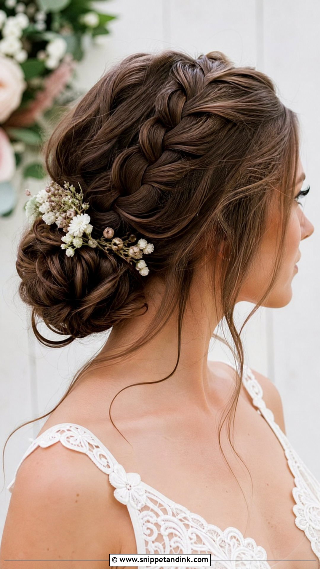 Dutch Braid Side Bun - Snippet and Ink - 25 Side Bun Wedding Hair Ideas