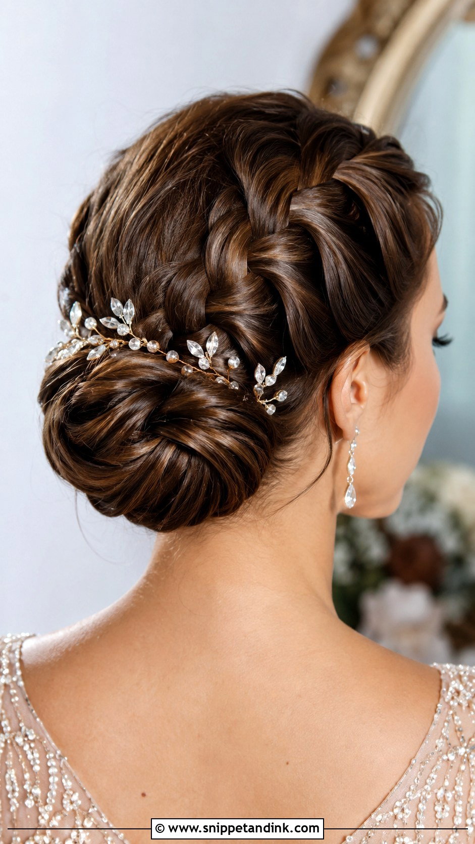 Dutch Braid Updo - Snippet and Ink - 25 Hairstyle for Wedding Function Ideas
