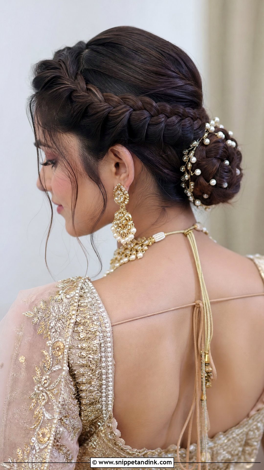 Dutch Braid Updo - Snippet and Ink - 25 Indian Wedding Hairstyle Ideas