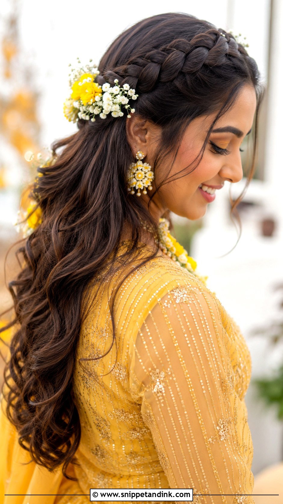 Dutch Braid Updo - Snippet and Ink - 25 Indian Wedding Hairstyles for Long Hair