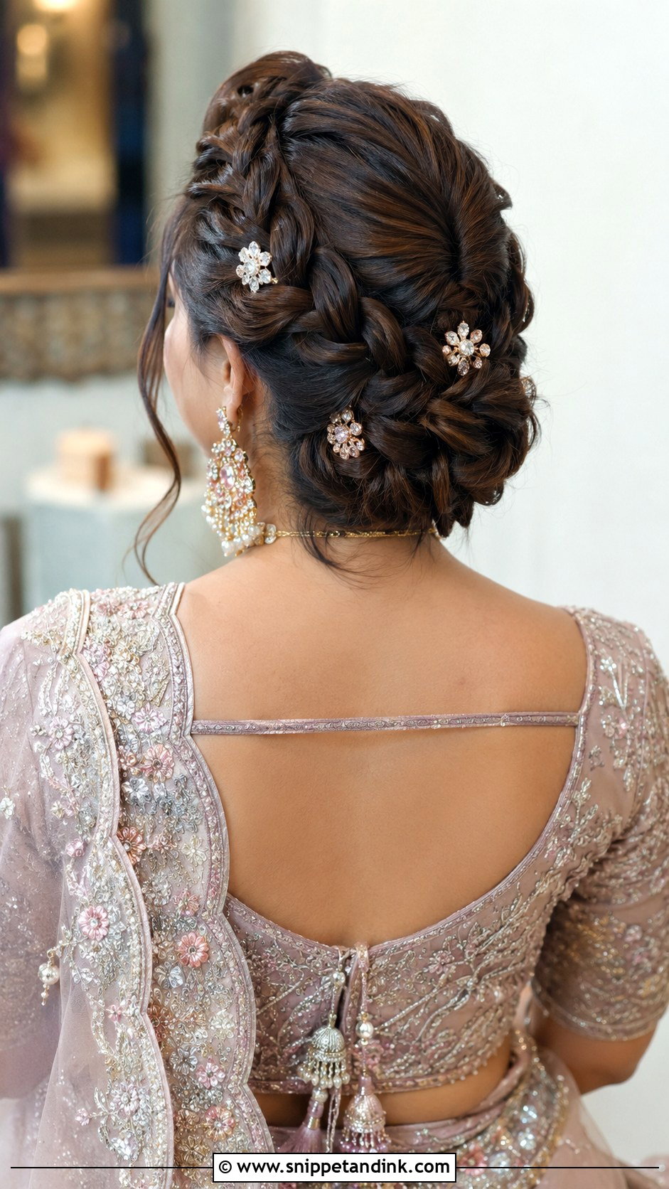 Dutch Braid Updo - Snippet and Ink - 25 Pakistani Bridal Hairstyles Walima