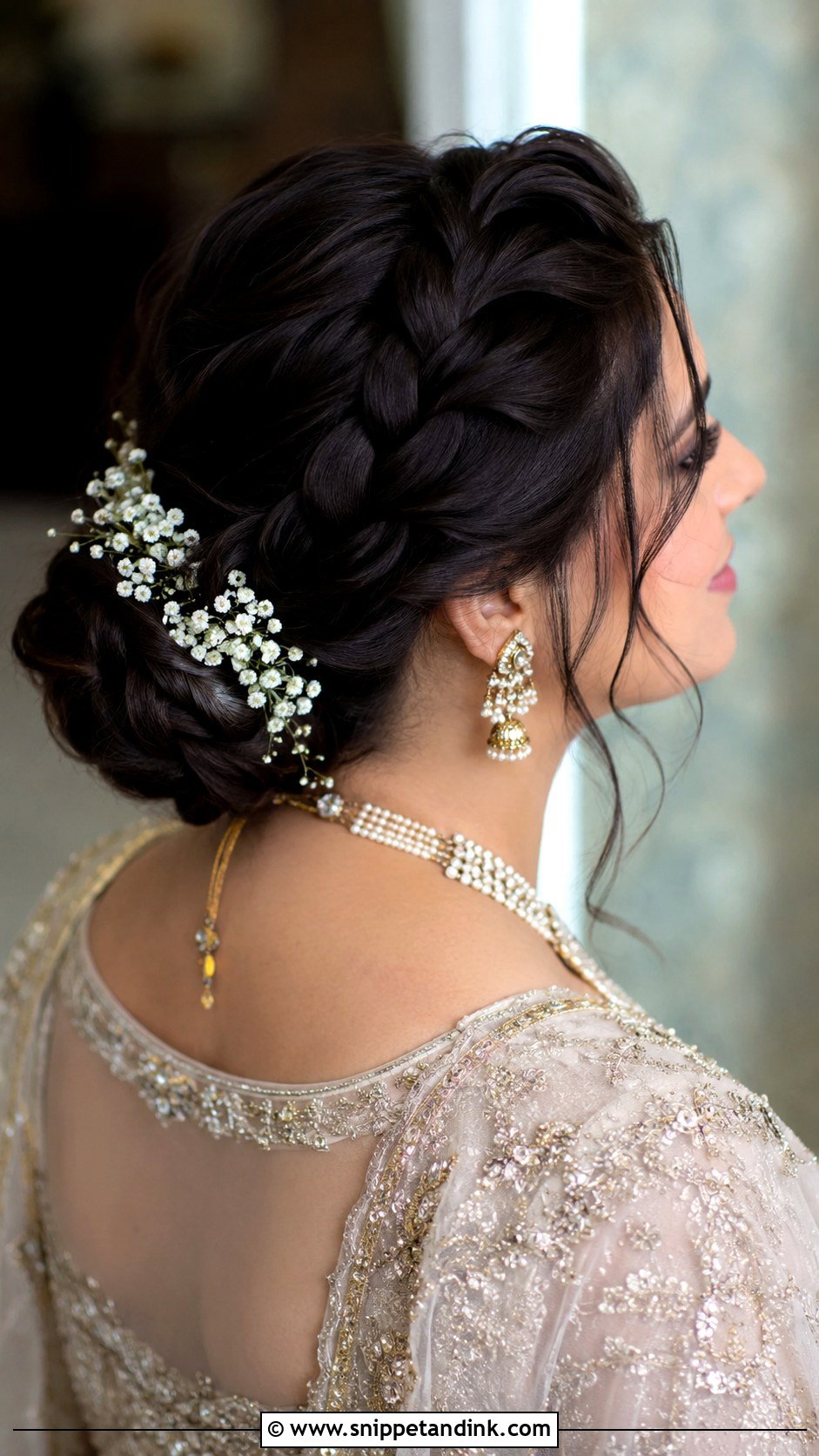 Dutch Braid Updo - Snippet and Ink - 25 Pakistani Wedding Hairstyles