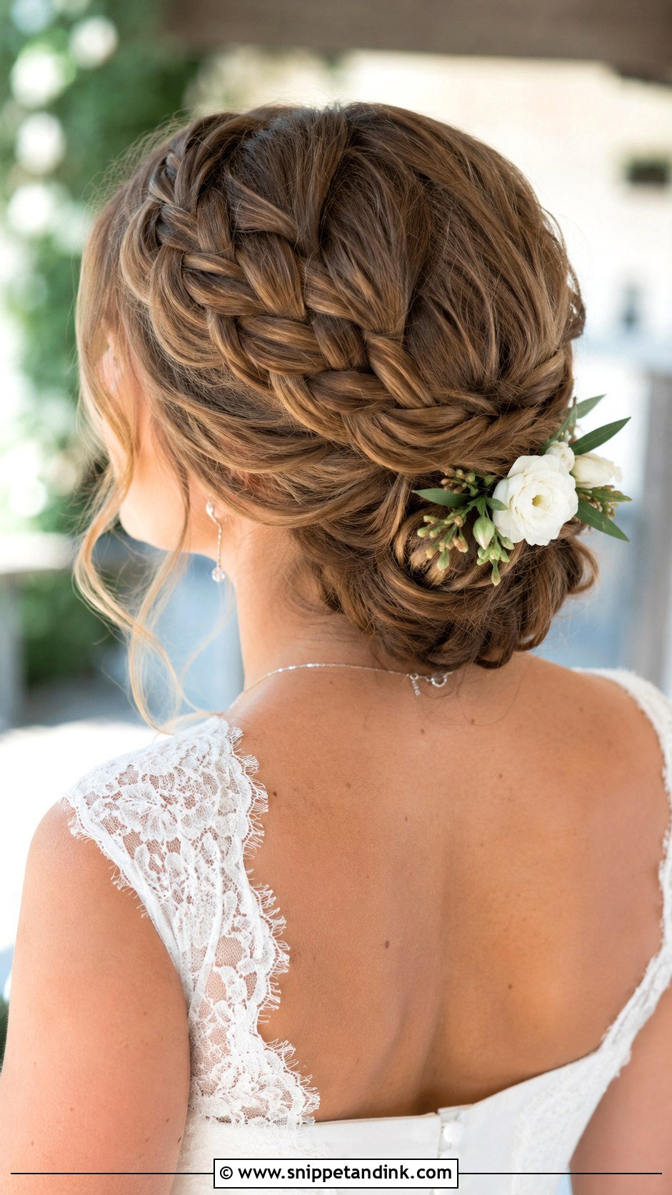 Dutch Braid Updo - Snippet and Ink - 30 Wedding Hairstyles for Medium Hair