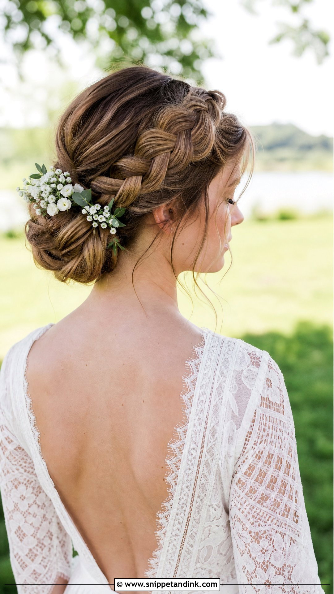 Dutch Braid Updo - Snippet and Ink - 20 Medium Wedding Hairstyles