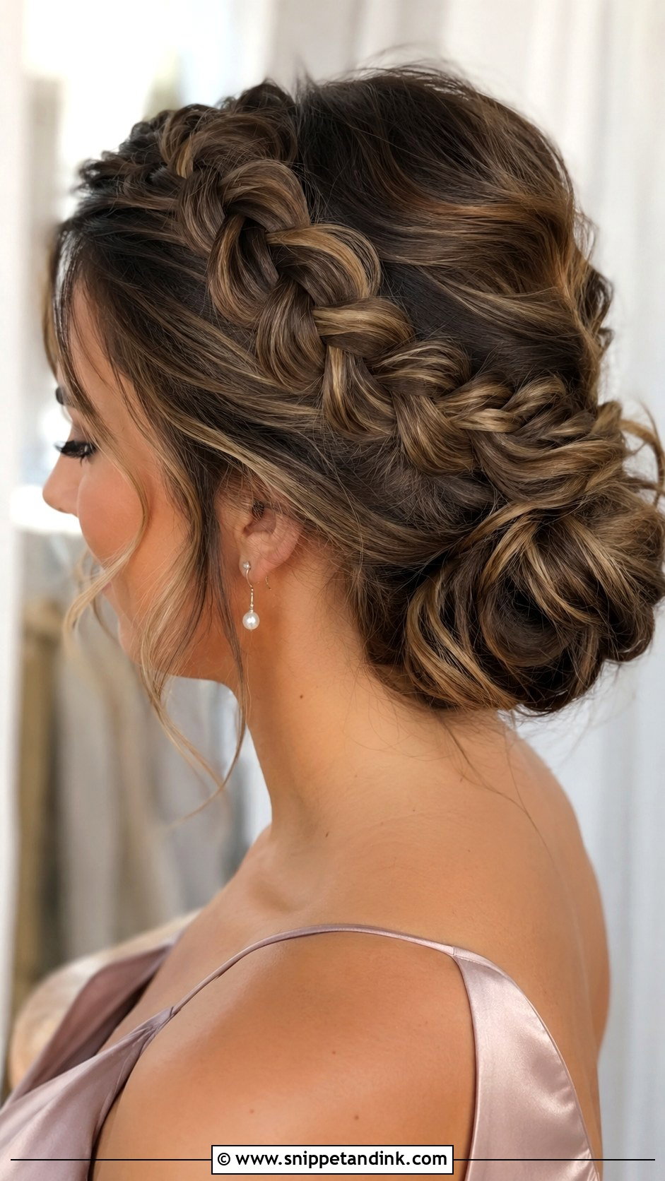 Dutch Braid Updo Bridesmaid Hair - Snippet and Ink - 20 Bridesmaid Hair Updo Braid Ideas