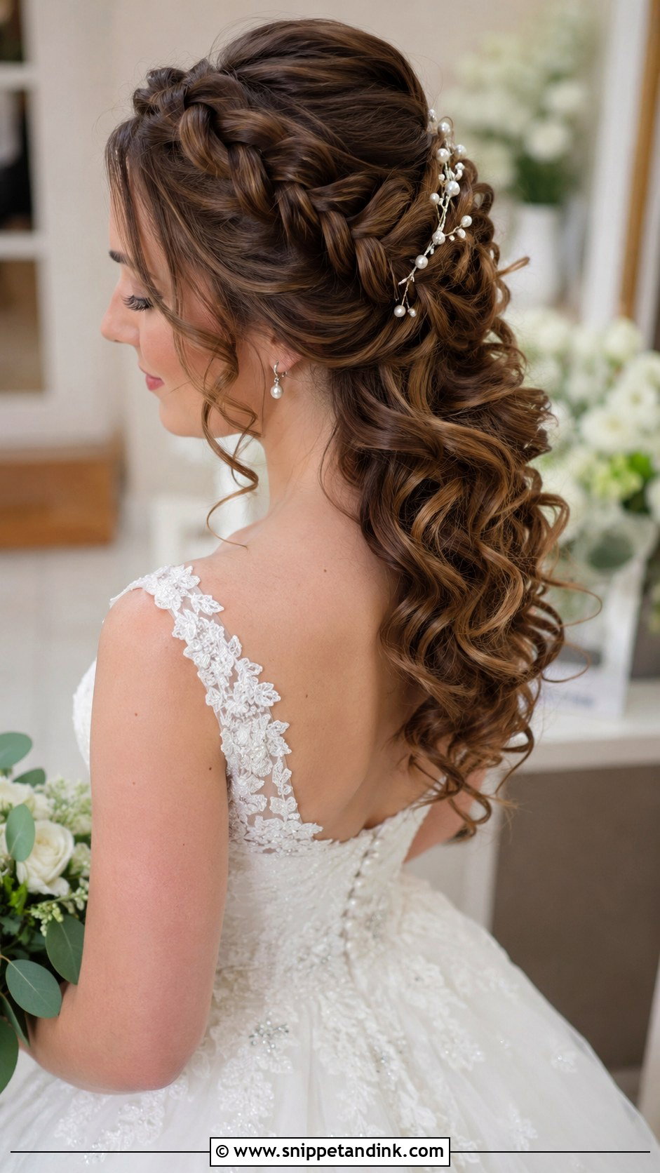 Dutch Braid Updo With Loose Curls - Snippet and Ink - 20 How to Duch Bride Hair Ideas