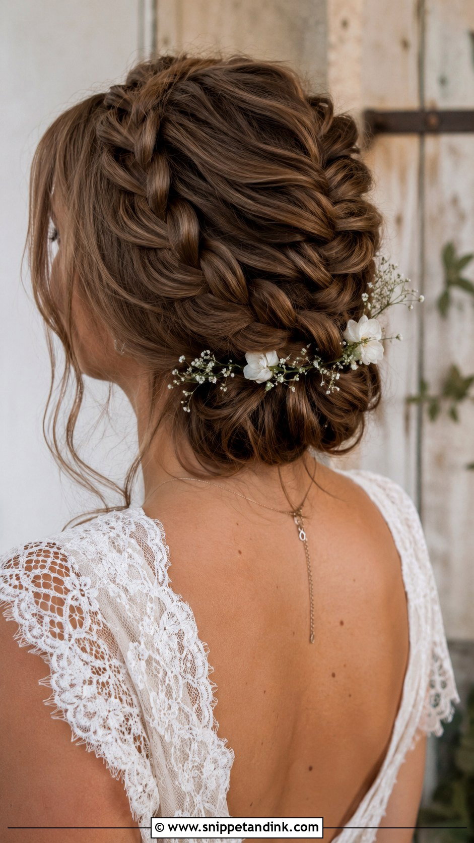 Dutch Braid Updo With Tape In Extensions - Snippet and Ink - 20 Wedding Hair Extensions