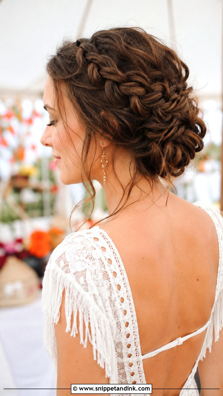 Dutch Braid Updo for Brides - Snippet and Ink - 20 Bridal Hair Up Do Ideas