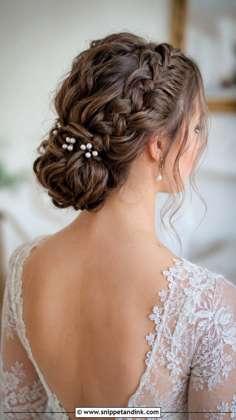 Dutch Braid Wedding Updo for Shoulder Length Hair - Snippet and Ink - 20 Wedding Hairstyles for Shoulder Length Hair