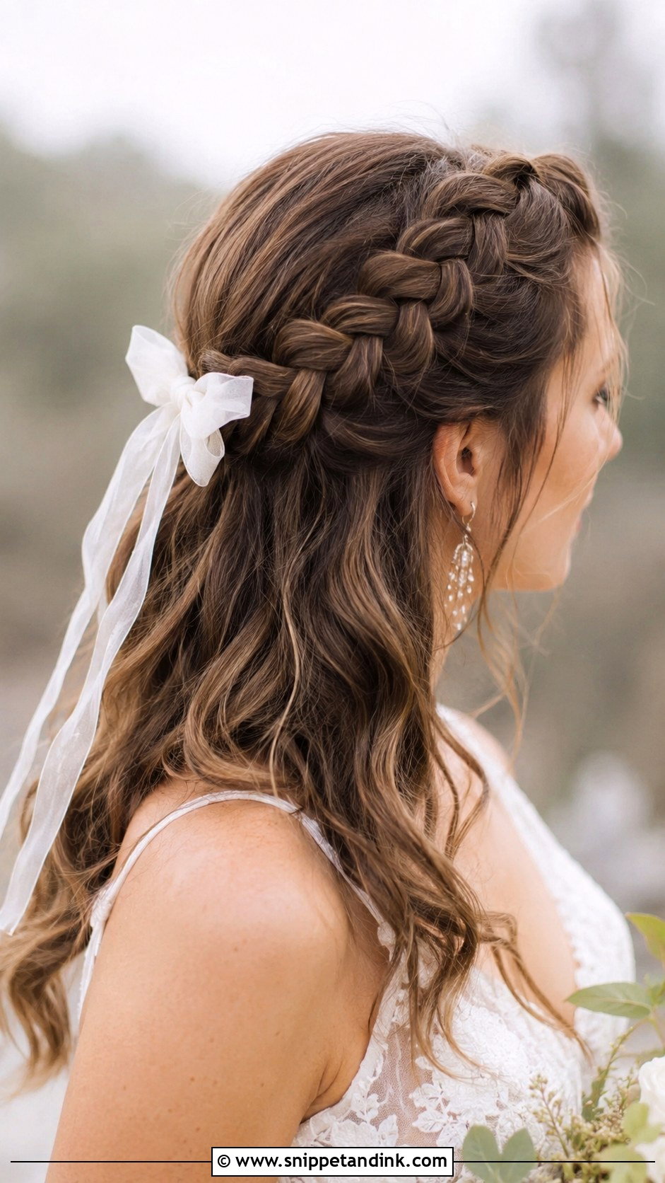 Dutch Braid With Bow - Snippet and Ink - 20 Wedding Hairstyles with Bow