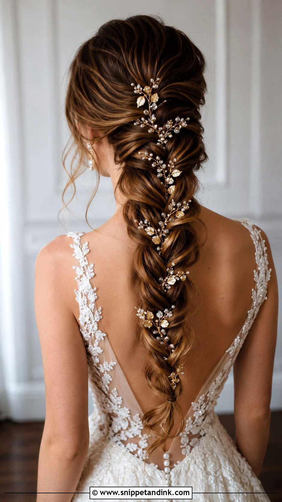 Dutch Braid With Hair Accessories for Weddings - Snippet and Ink - 20 How to Duch Bride Hair Ideas