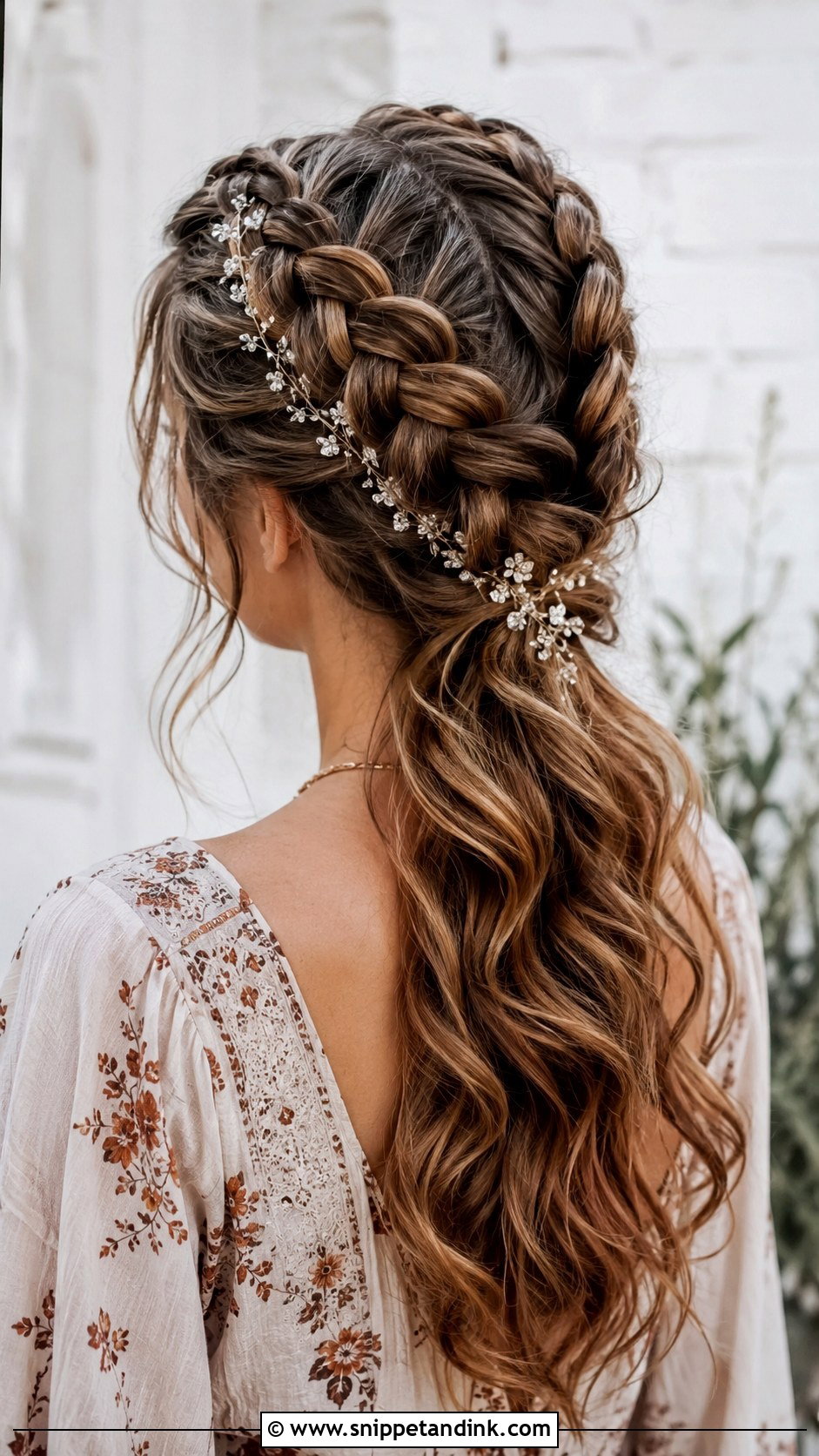 Dutch Braid With Hair Vine - Snippet and Ink - 20 Hair Vine Hairstyles