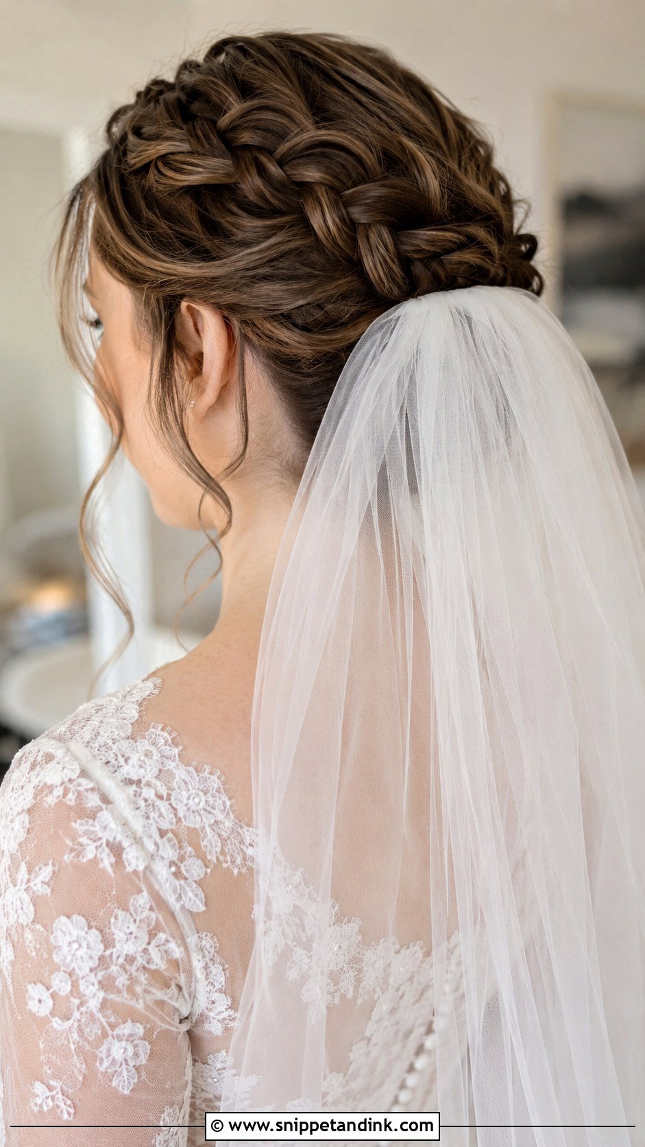 Dutch Braid With Veil for Brides - Snippet and Ink - 20 How to Duch Bride Hair Ideas