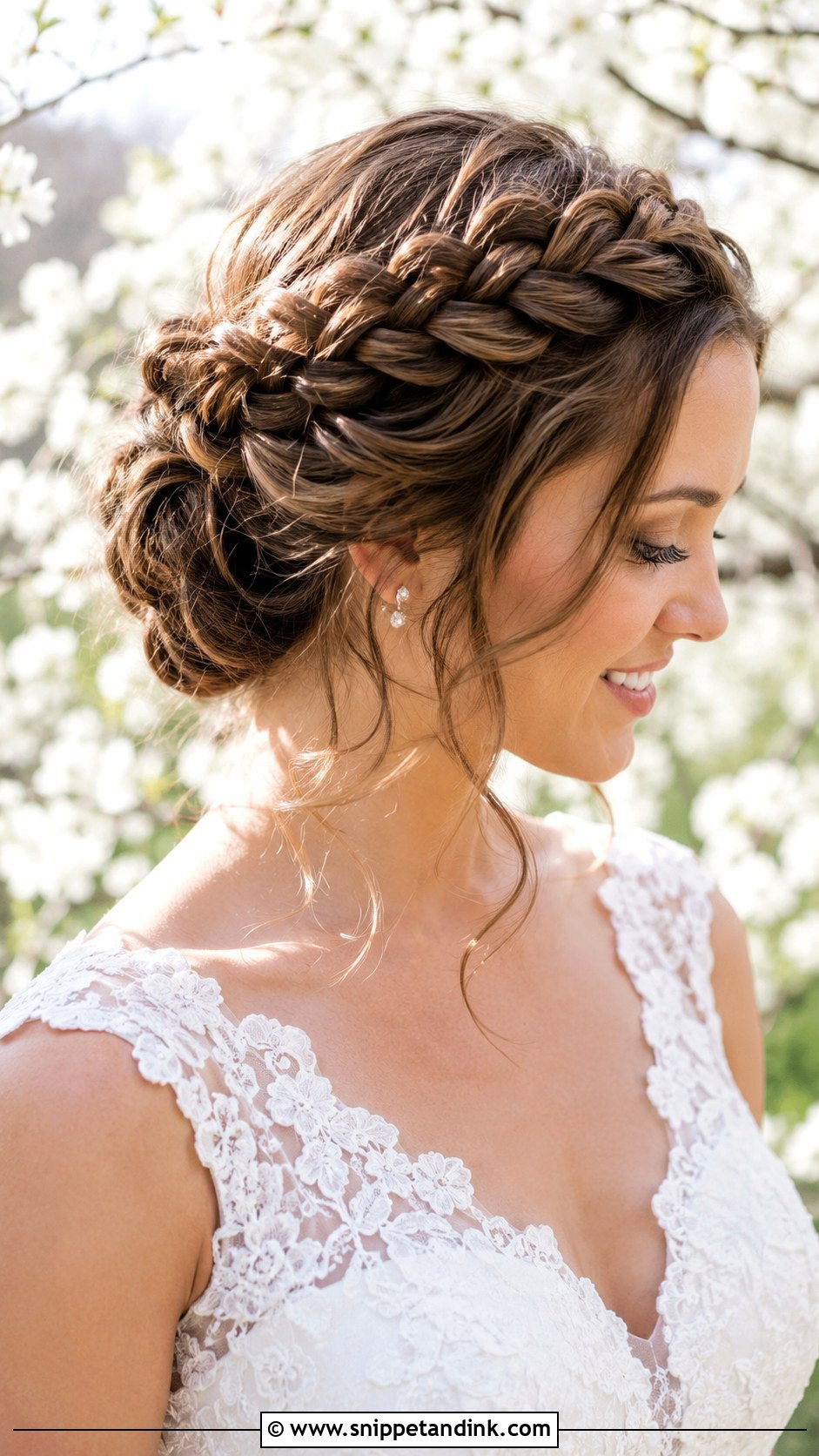 Dutch Crown Braid Wedding Hairstyle - Snippet and Ink - 20 How to Duch Bride Hair Ideas