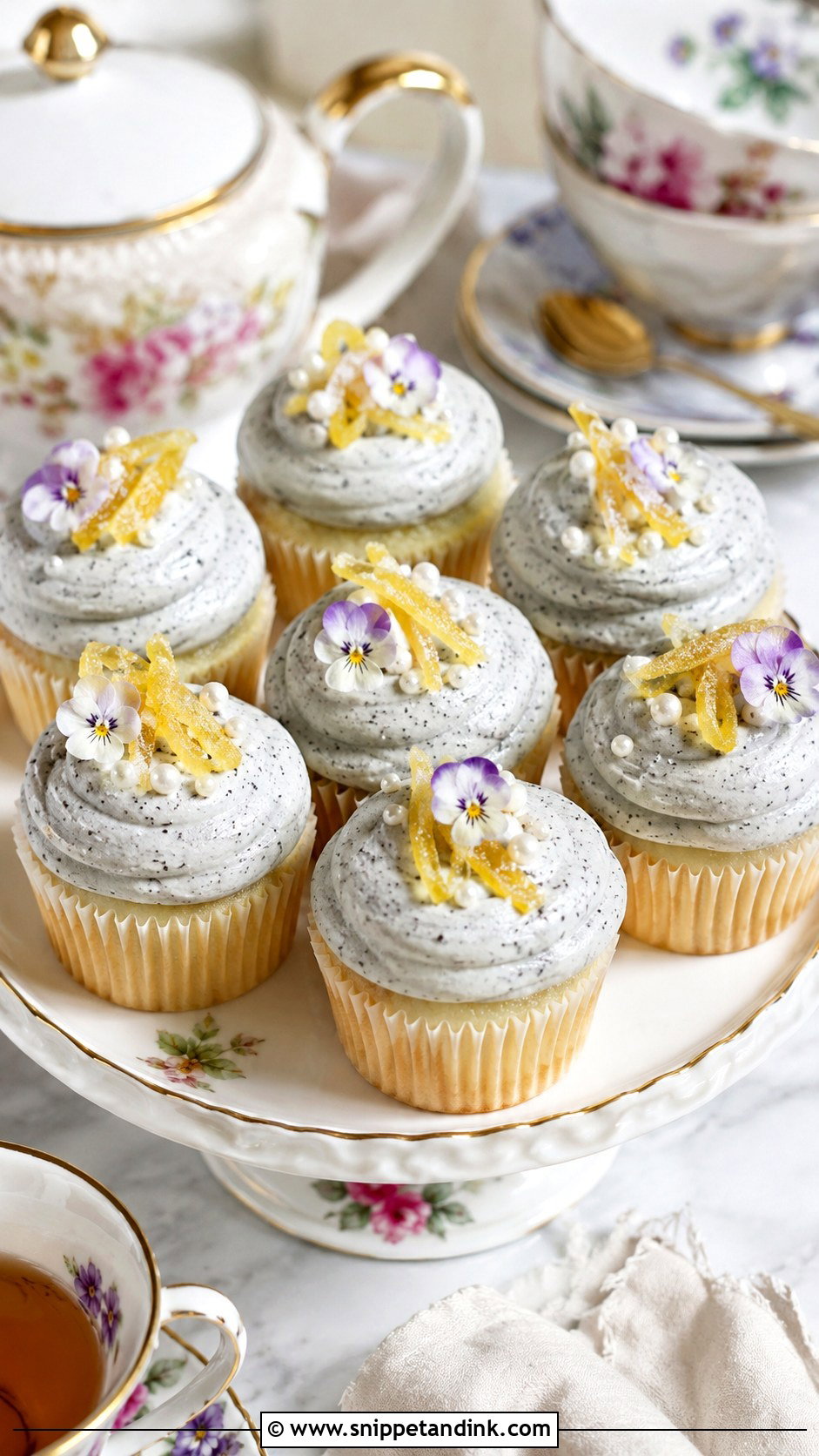 Earl Grey Buttercream Wedding Cupcakes - Snippet and Ink - 25 Wedding Cupcake Frosting