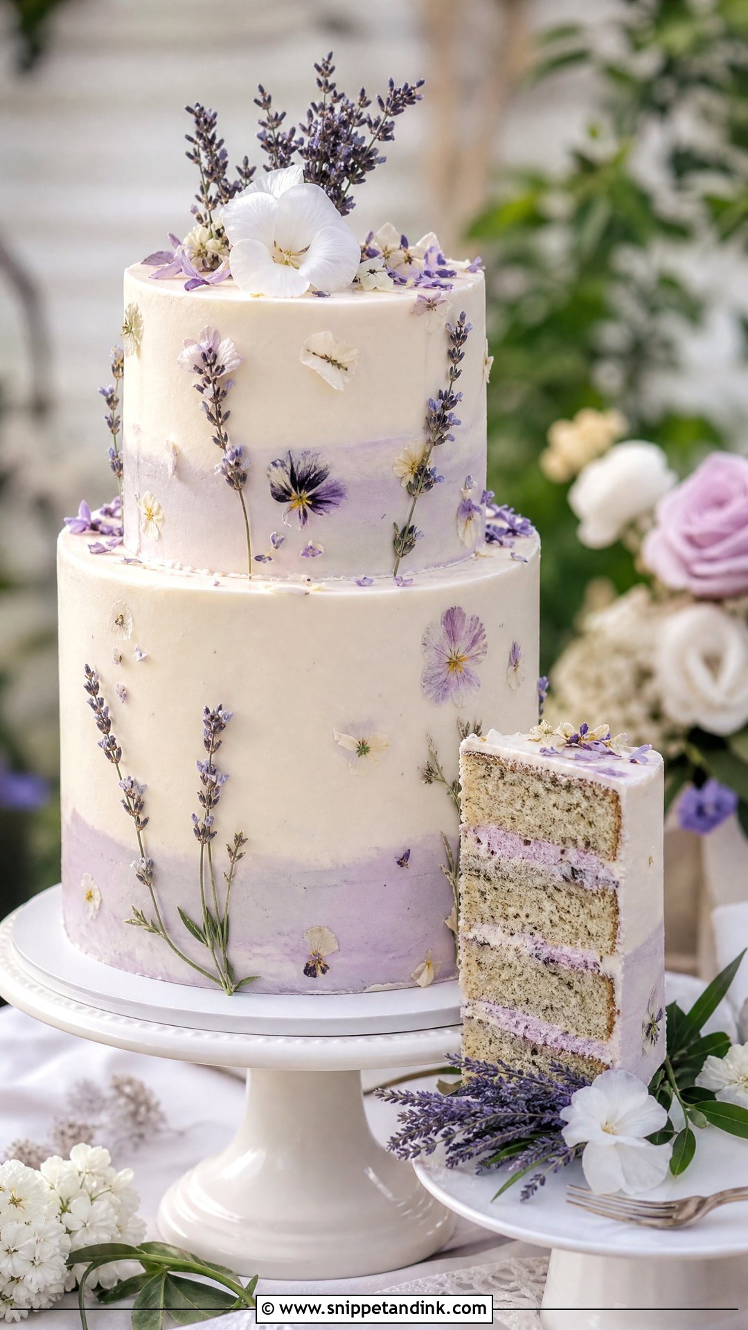Earl Grey Lavender Wedding Cake - Snippet and Ink - 20 Wedding Cake Flavors
