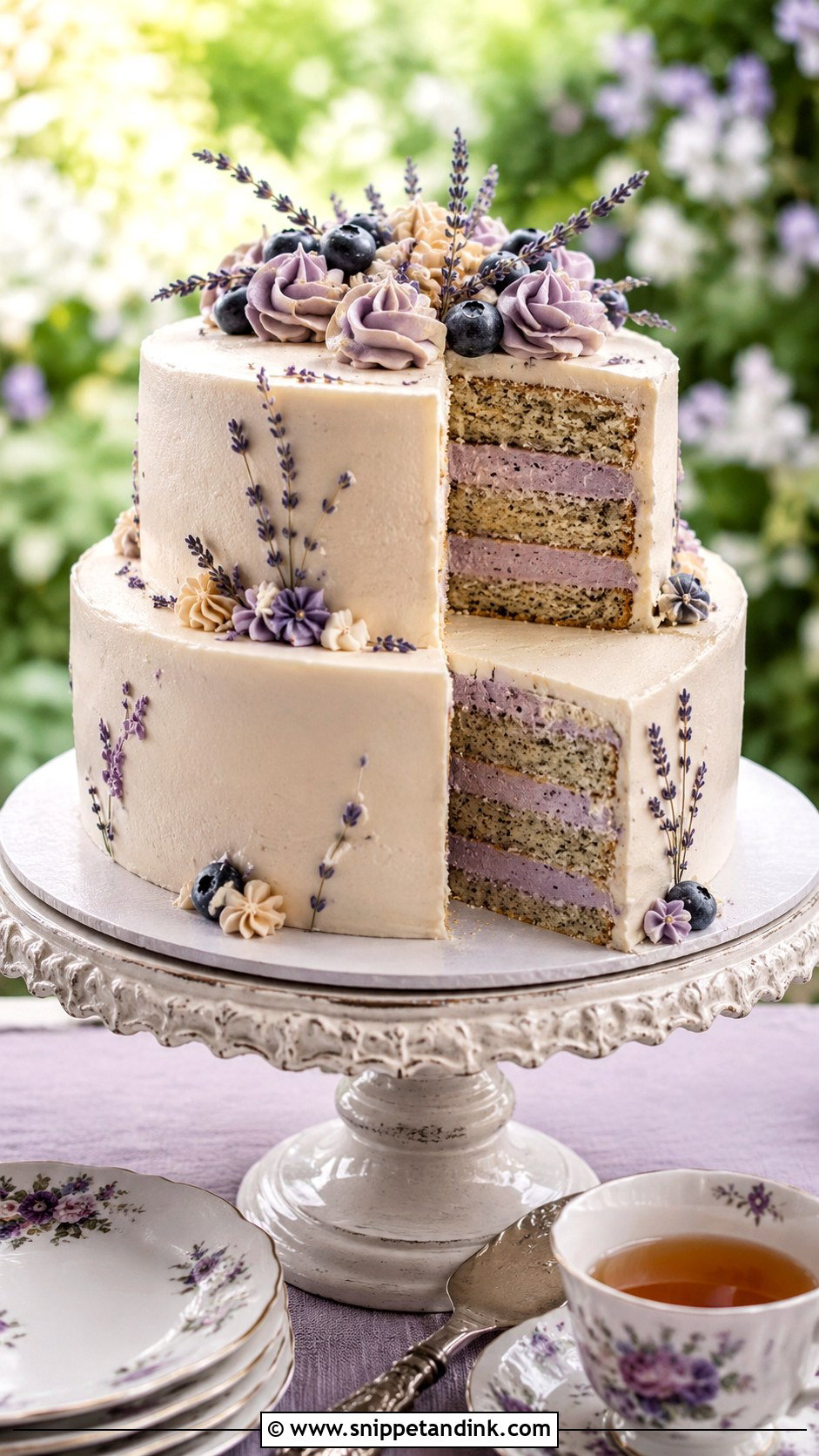 Earl Grey Lavender Wedding Cake - Snippet and Ink - 20 Popular Cake Flavors for Wedding