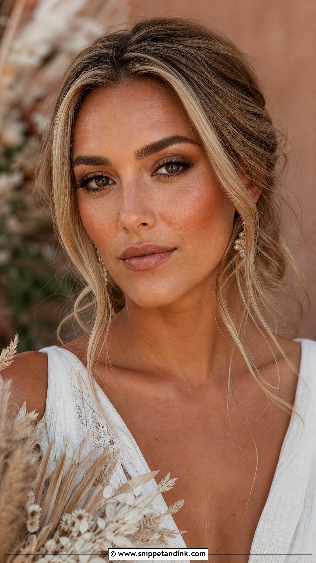 Earth Tone Boho Wedding Makeup For Blonde Hair - Snippet and Ink - 20 Boho Wedding Makeup Blonde Ideas