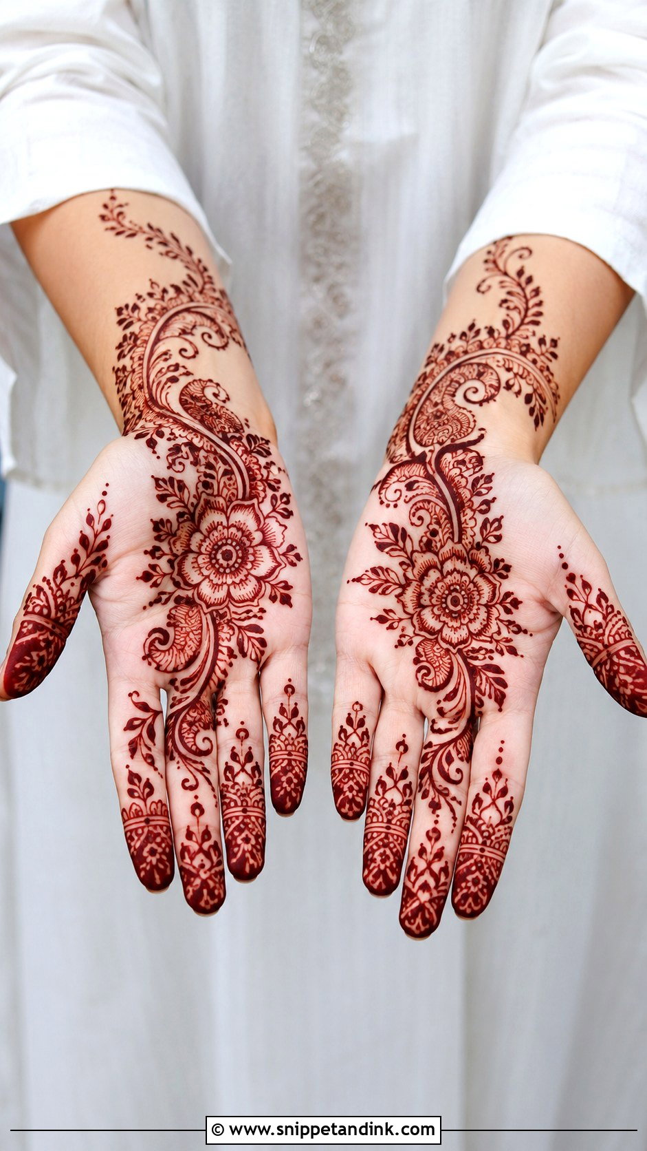 Easy Arabic Front Hand Mehndi Design - Snippet and Ink - 35 Latest Arabic Front Hand Mehndi Designs