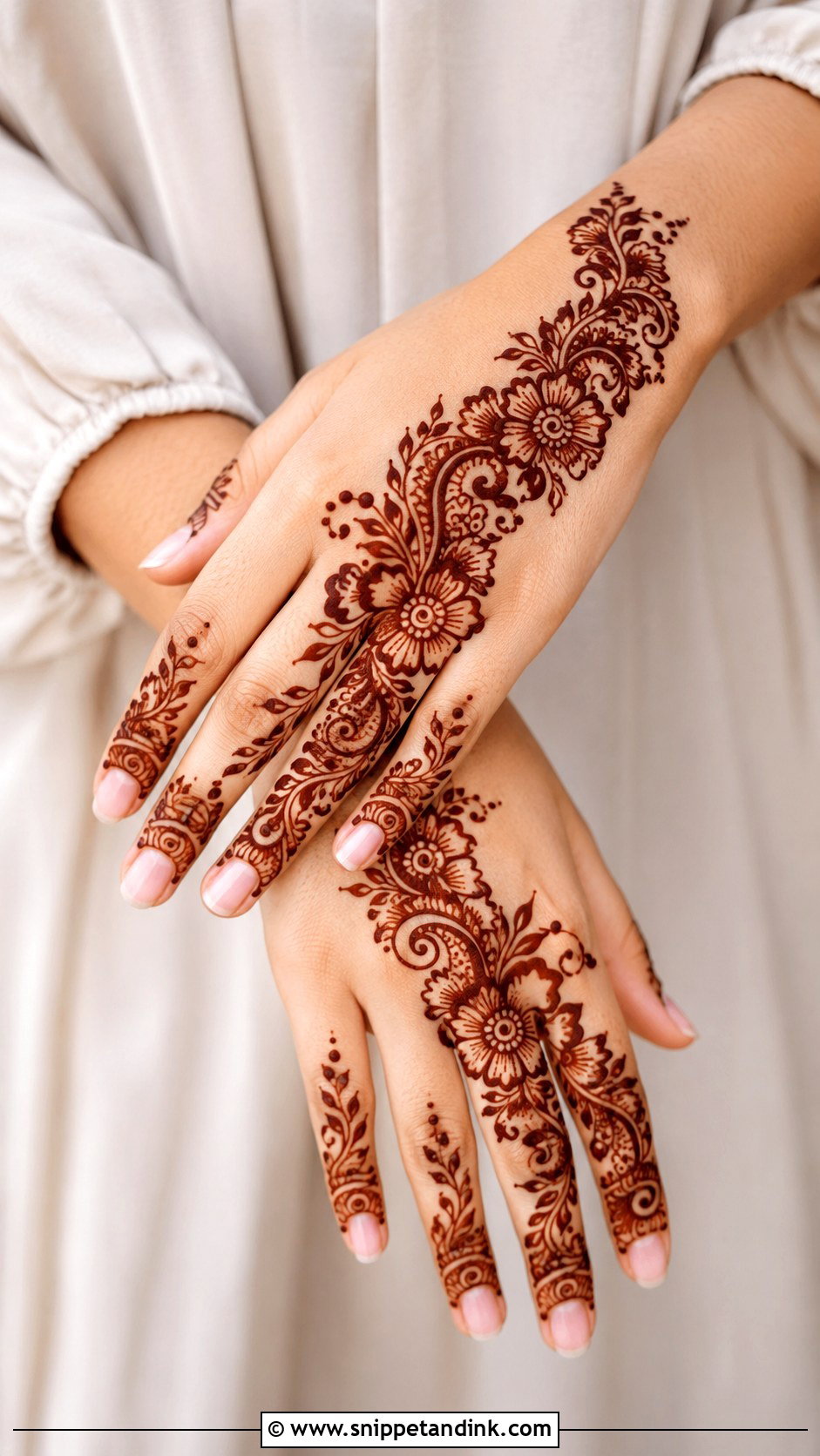 Easy Arabic Mehndi Design - Snippet and Ink - 35 Easy Mehndi Designs for Beginners