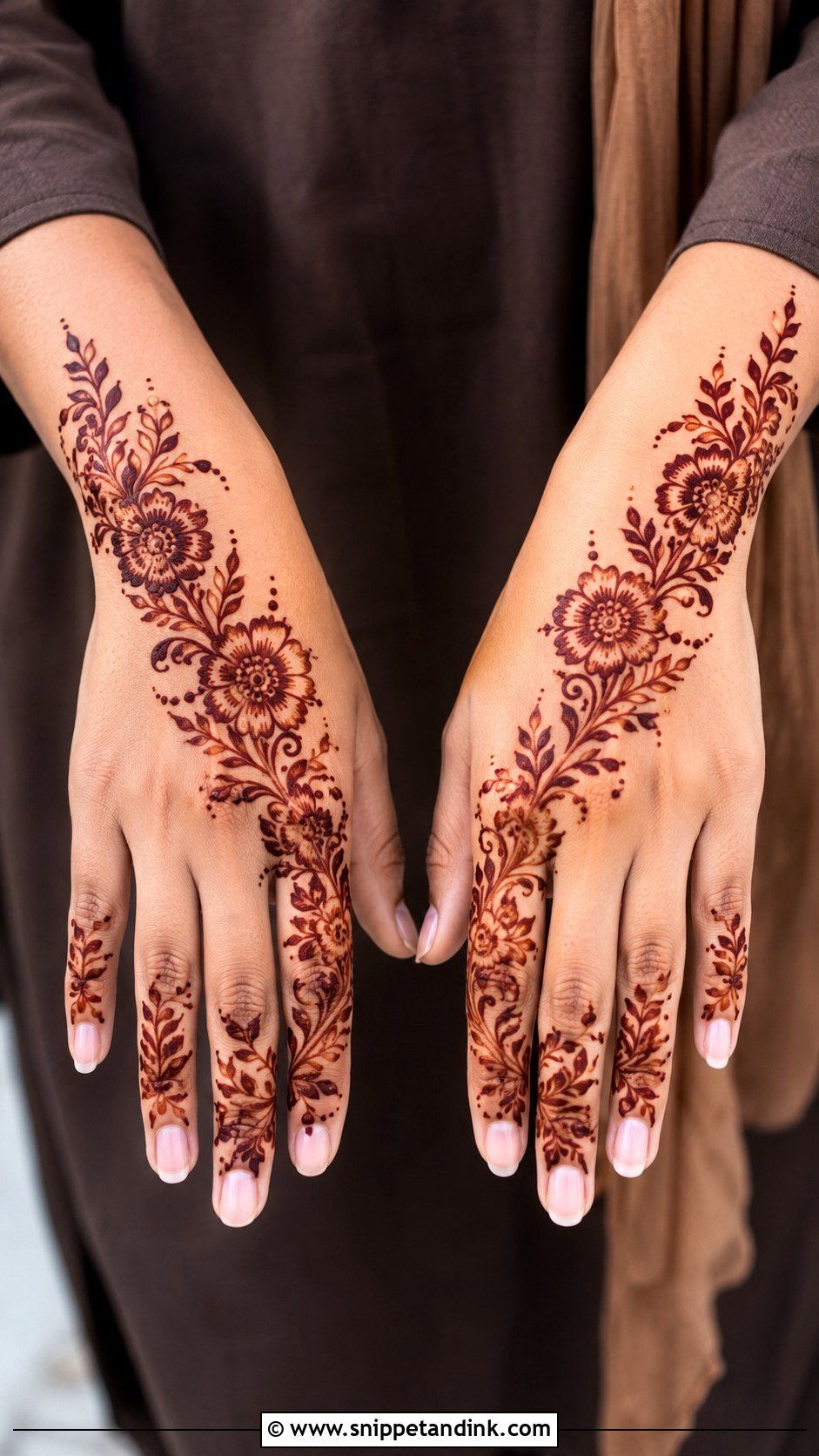 Easy Arabic Mehndi Design - Snippet and Ink - 35 Mehndi Designs for Beginners