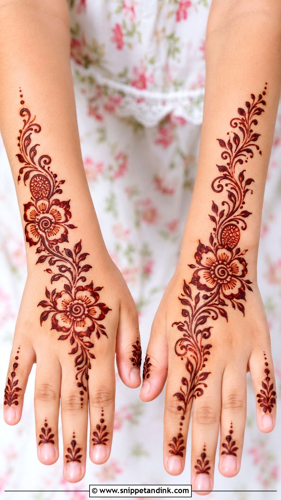 Easy Arabic Mehndi Design for Kids - Snippet and Ink - 30 Very Easy Mehndi Designs for Kids
