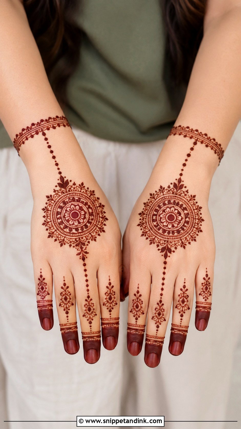 Easy Back Hand Mandala Mehndi Design - Snippet and Ink - 35 Easy Mehndi Designs for Beginners